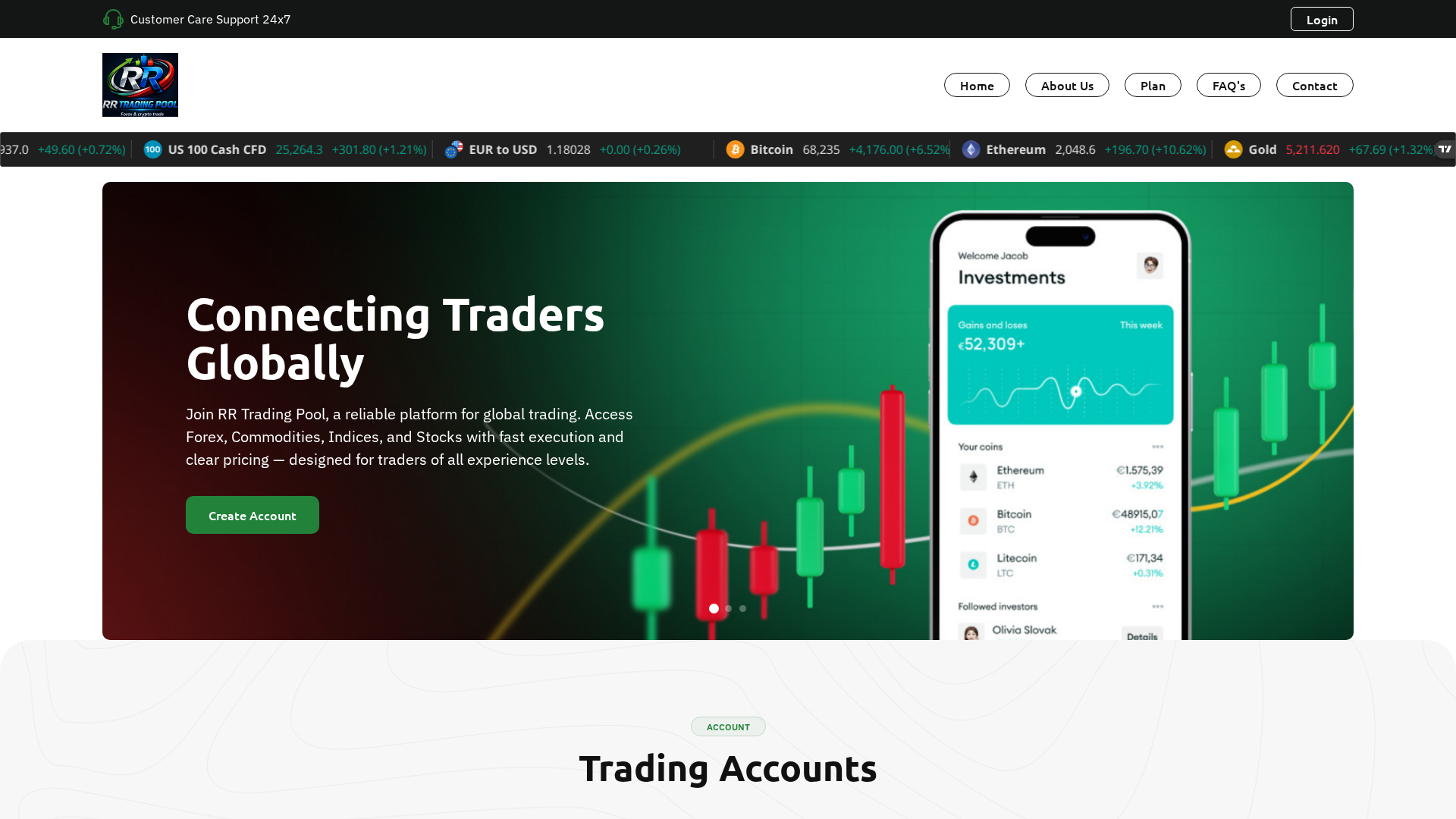 Screenshot of rrtradingpool.in