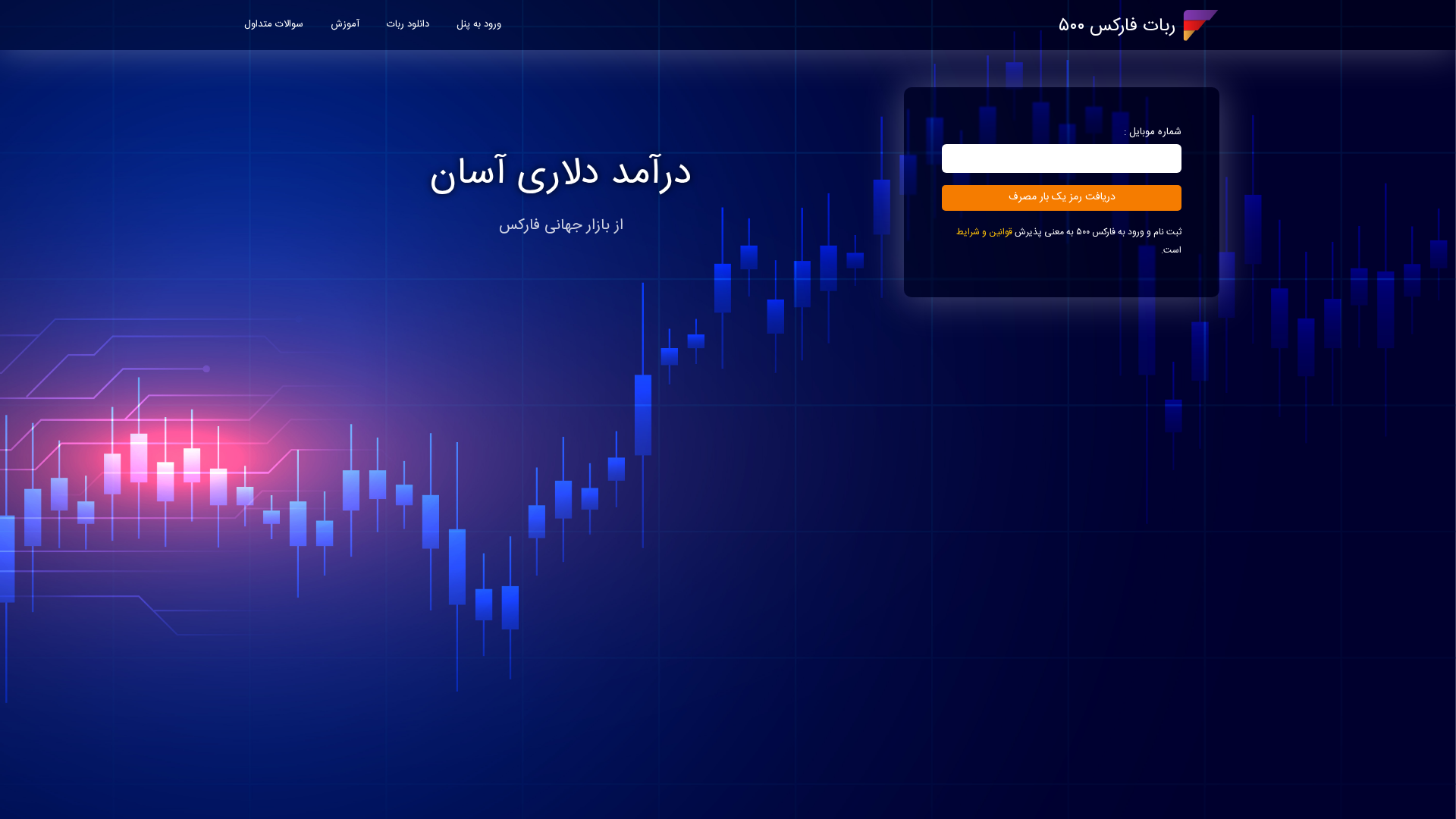 Screenshot of forex500.ir
