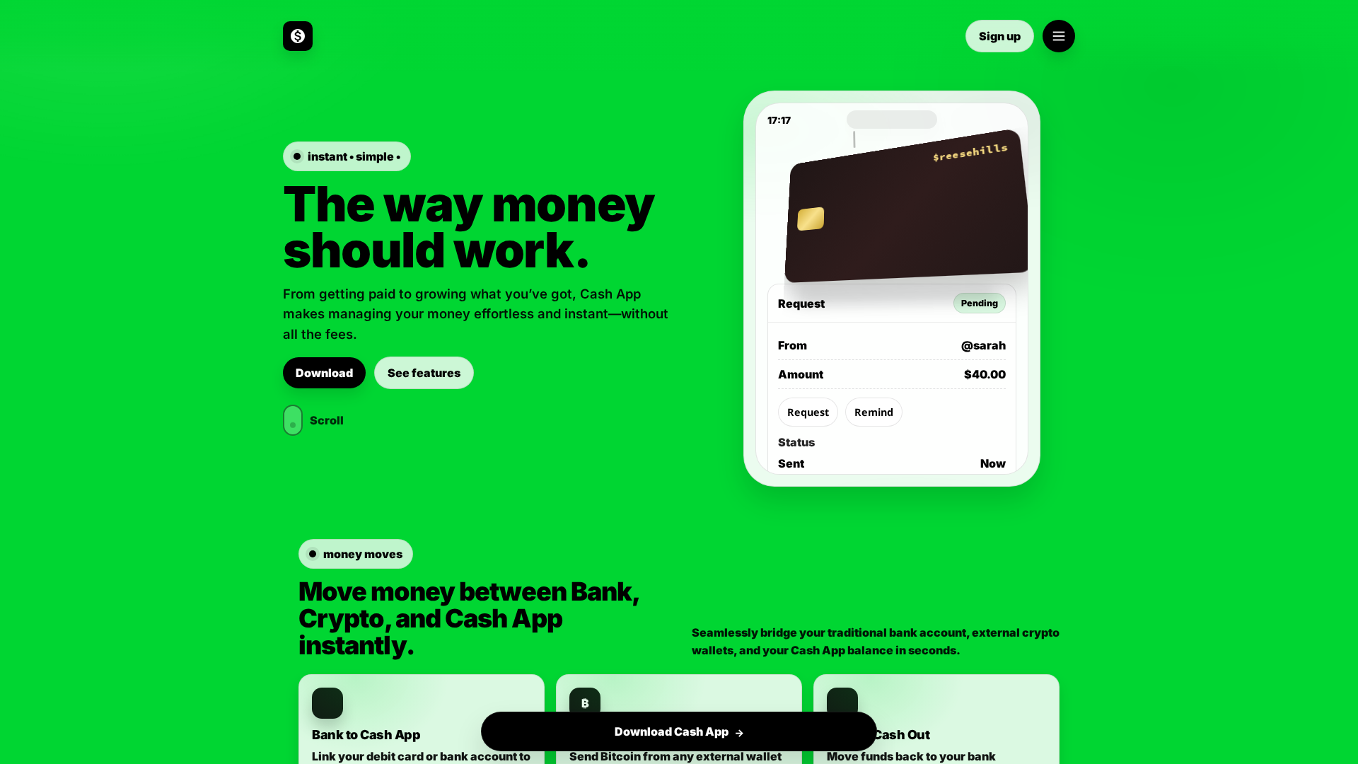 Screenshot of cash-bank.app