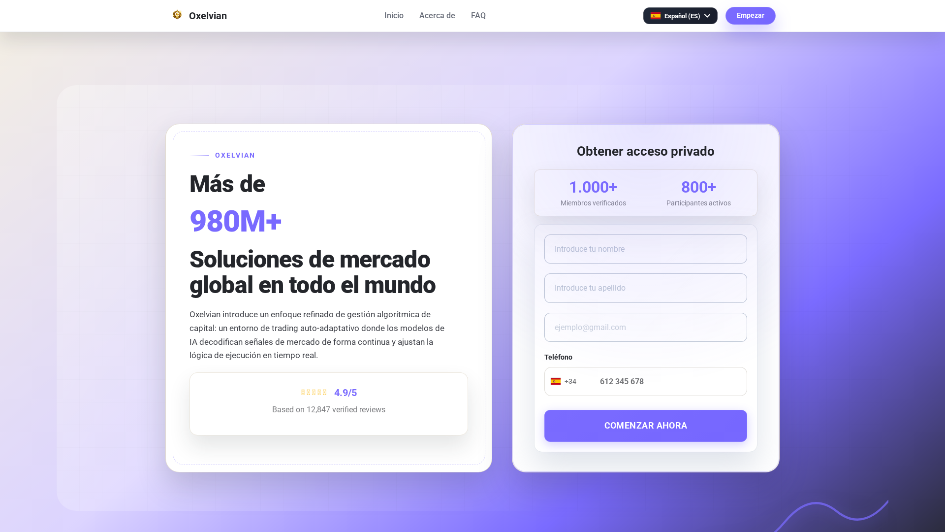 Screenshot of oxelvian.es