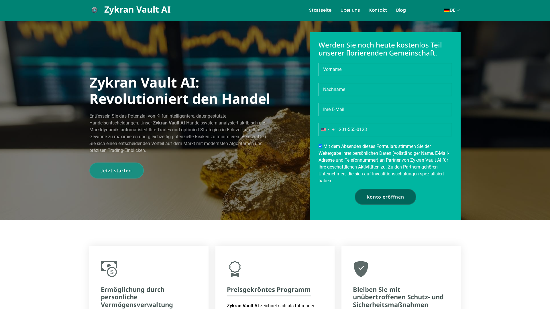 Screenshot of zykran-vault-ai.de