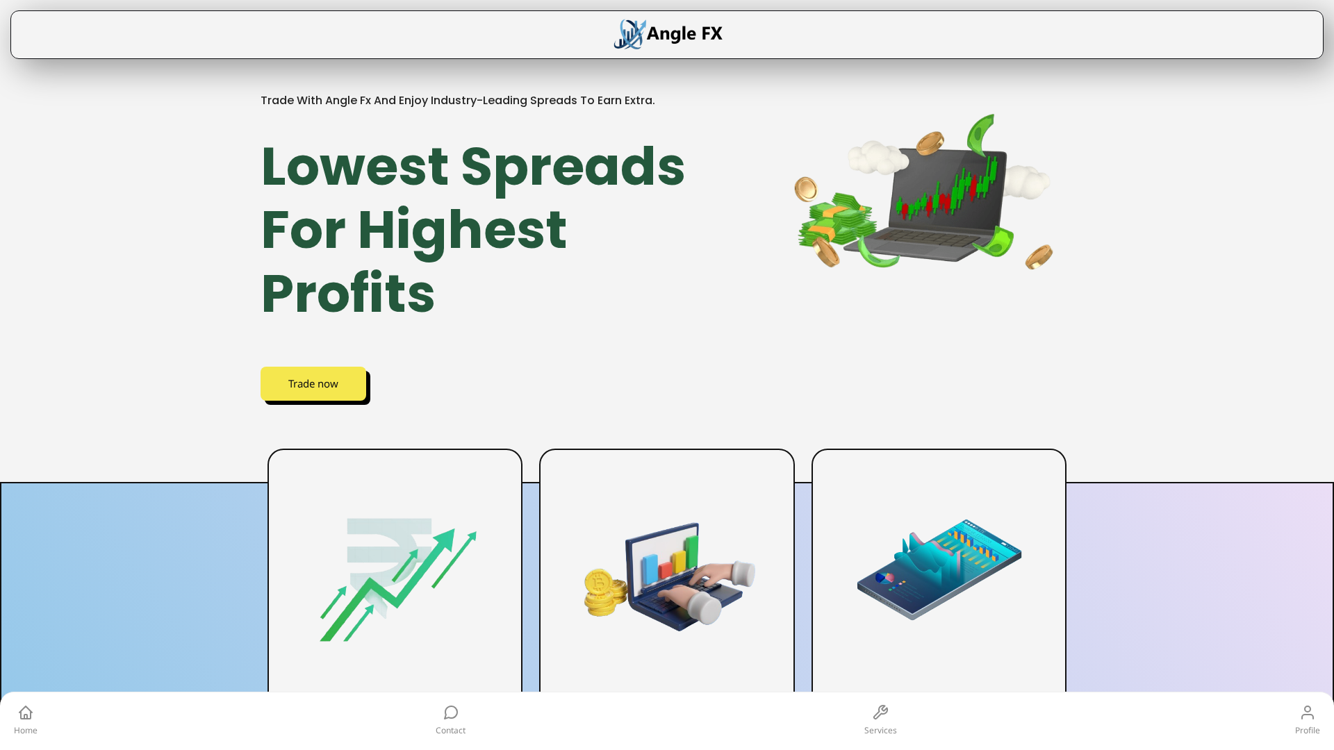 Screenshot of anglefx.in