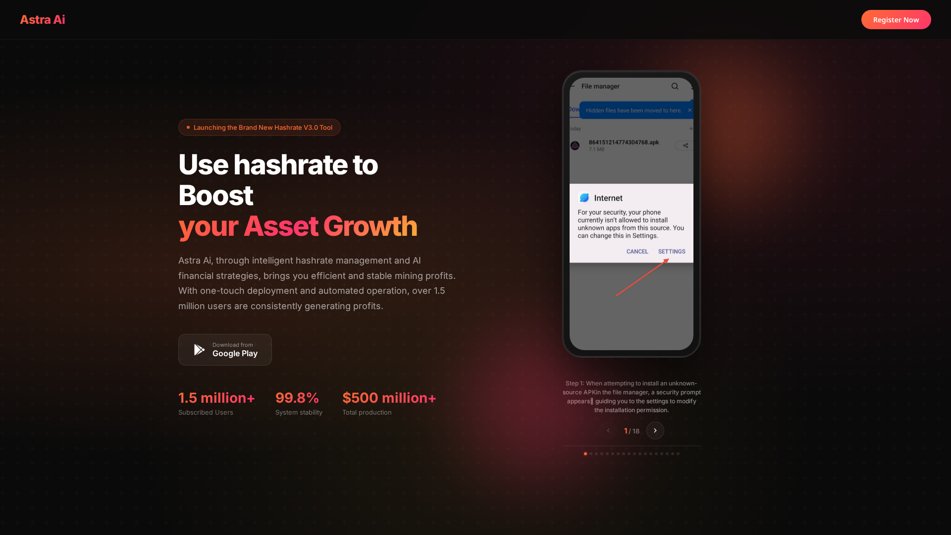 Screenshot of astraai.cfd