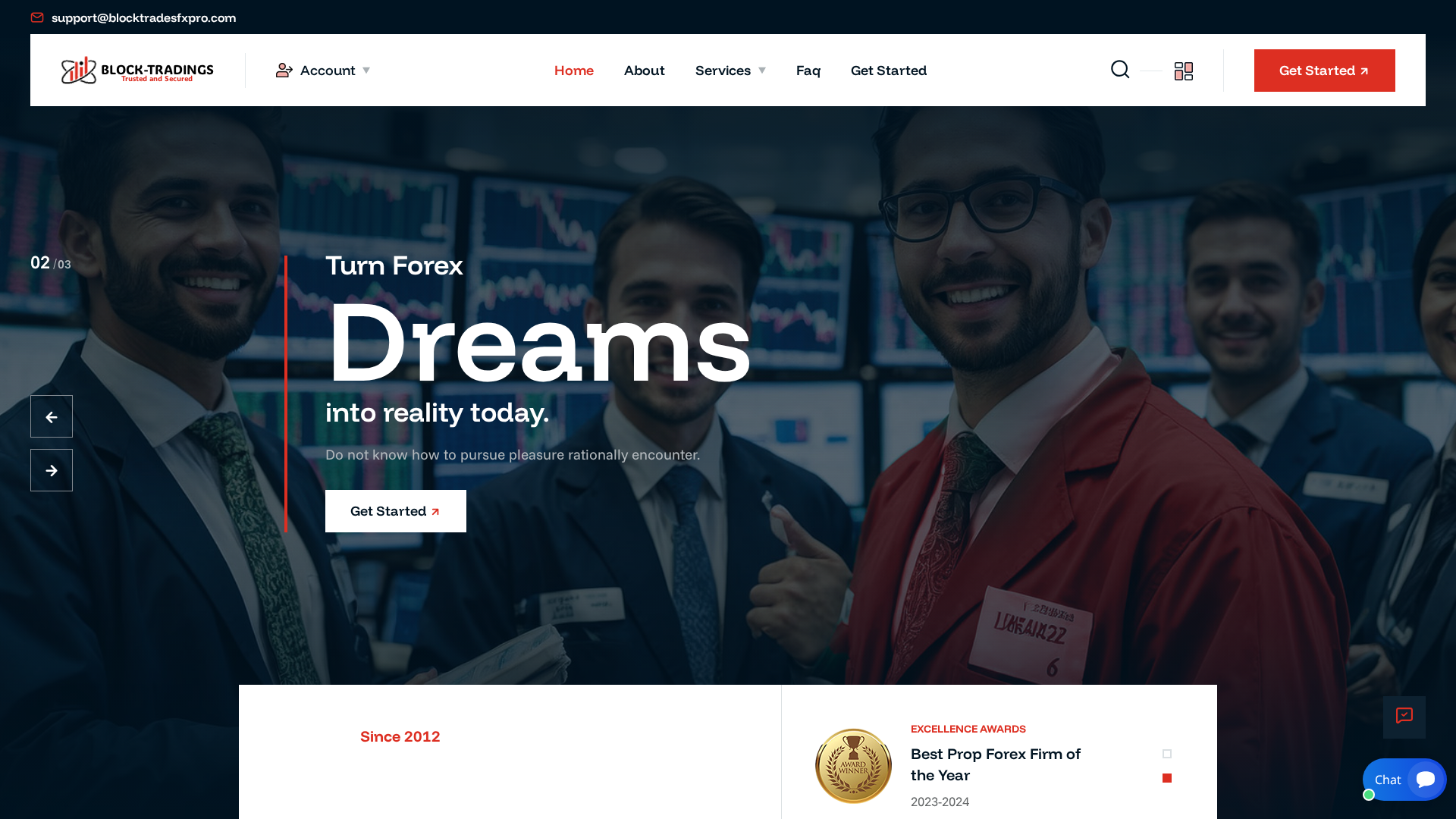 Screenshot of blocktradesfxpro.com