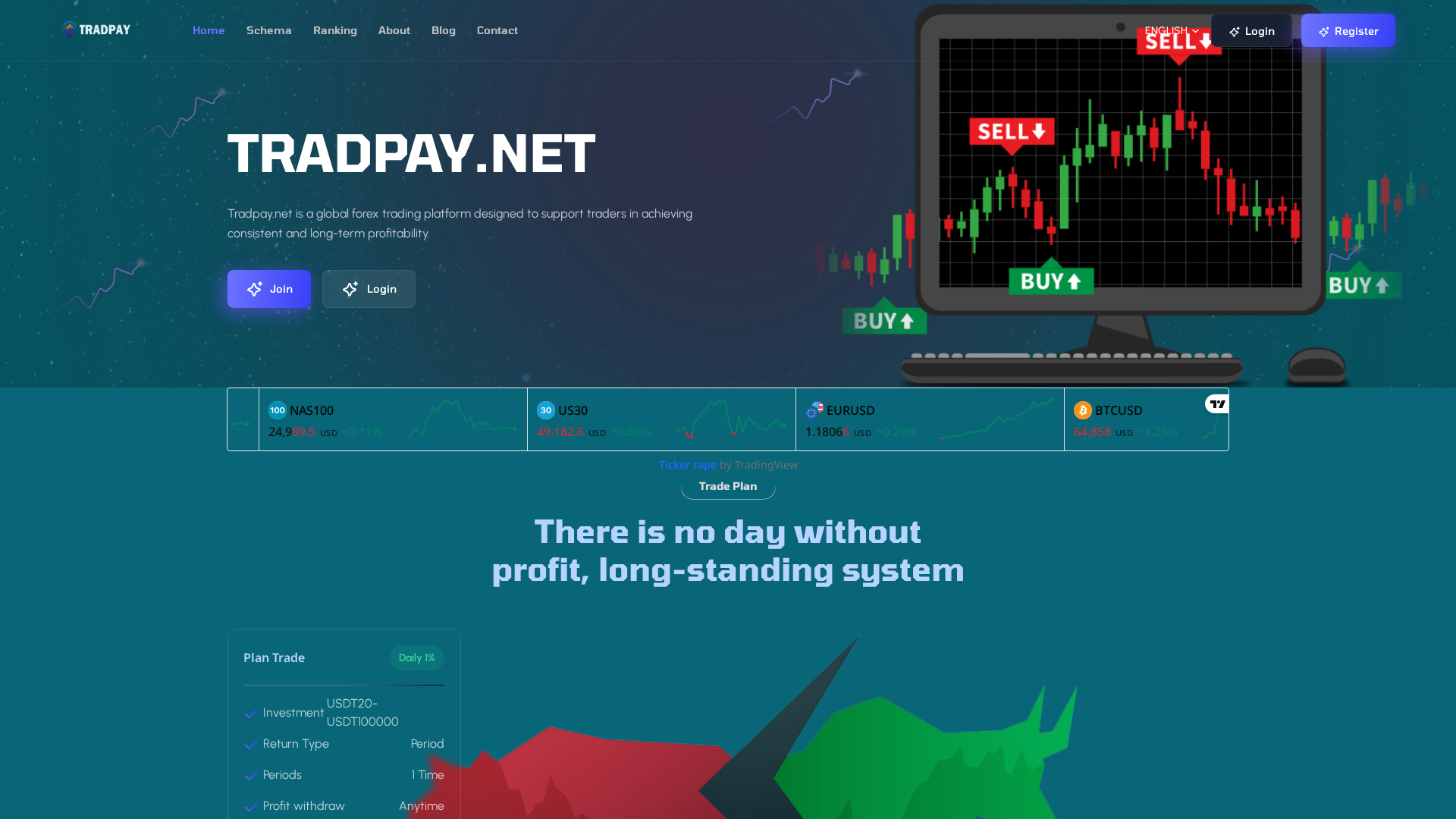 Screenshot of tradpay.net