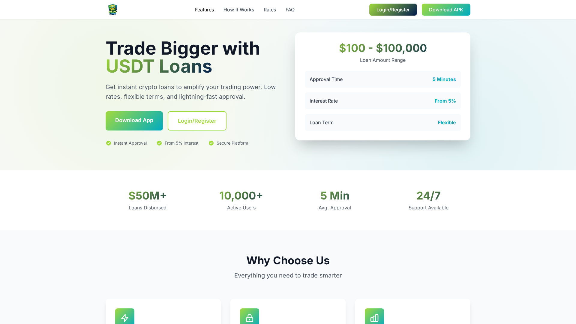 Screenshot of crypto-tradeloan.com