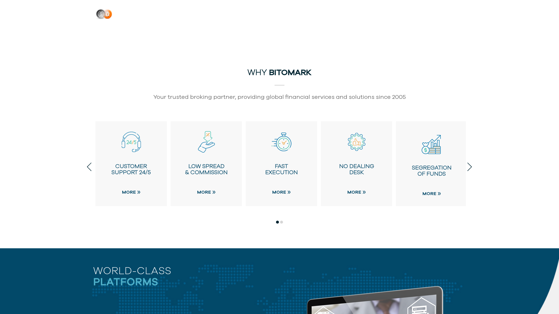Screenshot of bitomark.com