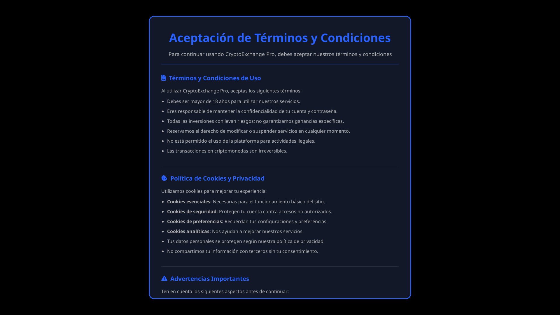 Screenshot of crypto-exchange-pro.com