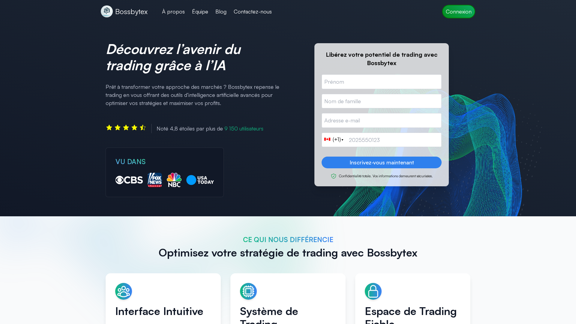 Screenshot of bossbytex-fr.com