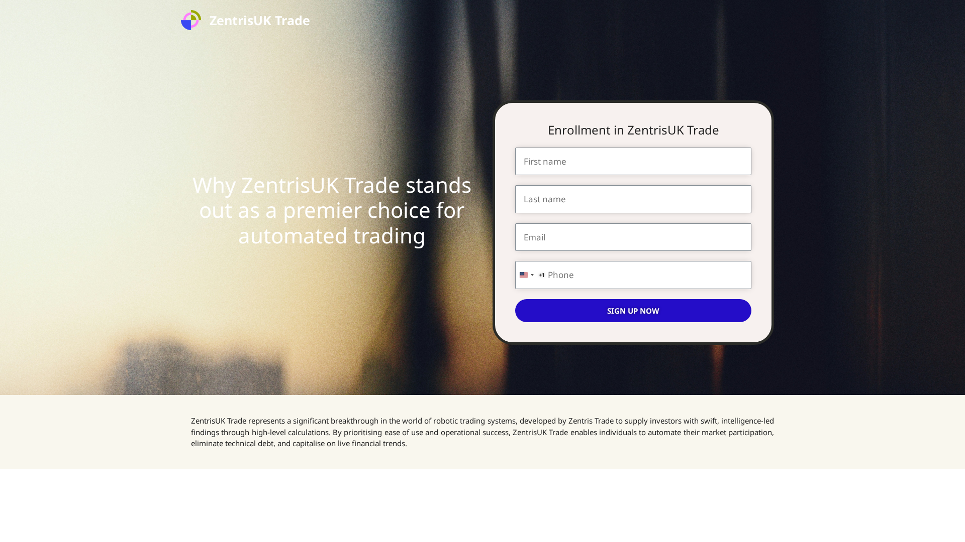 Screenshot of zentrisuk-trade.co.uk