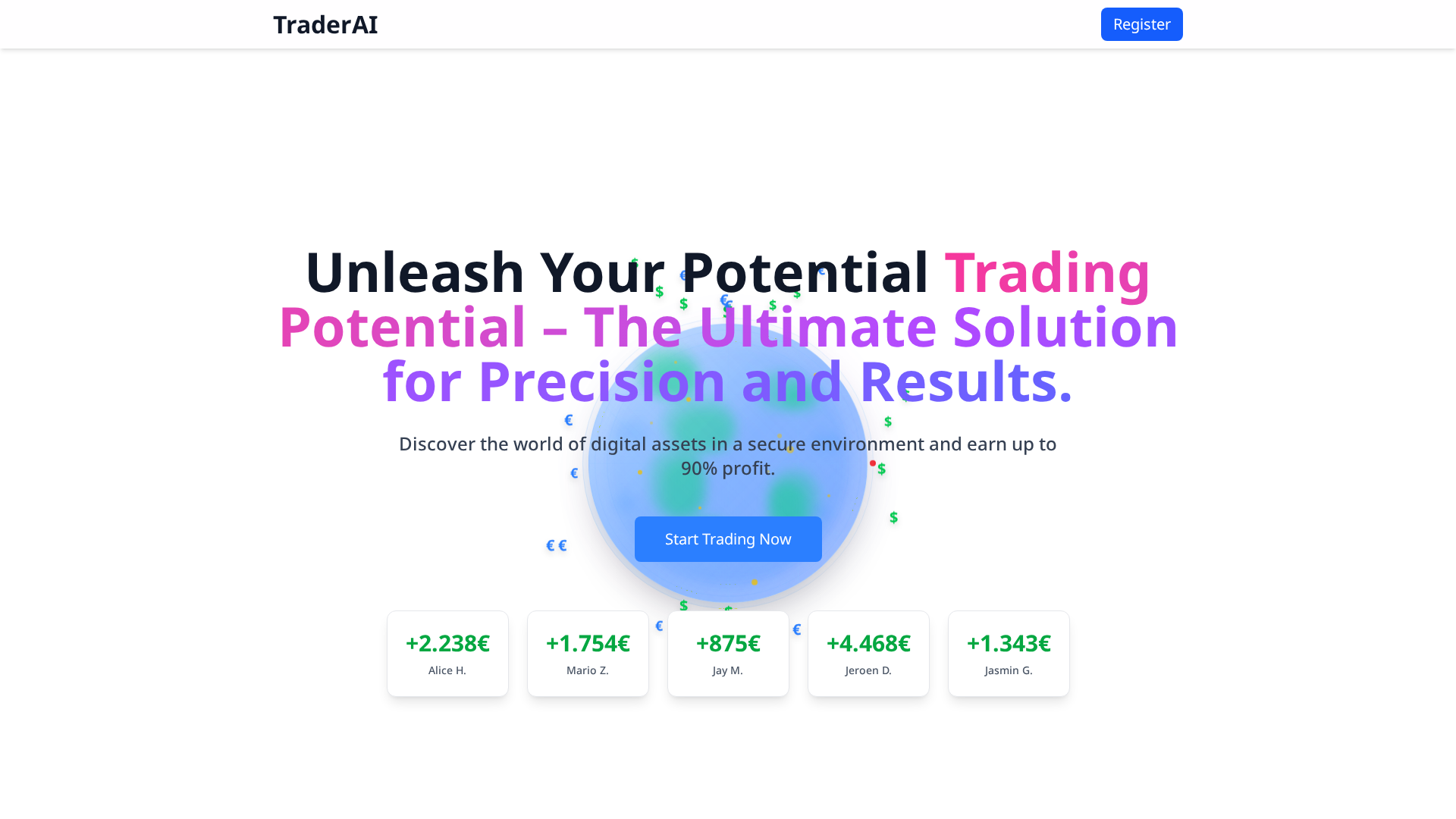 Screenshot of trader-ai-official.com
