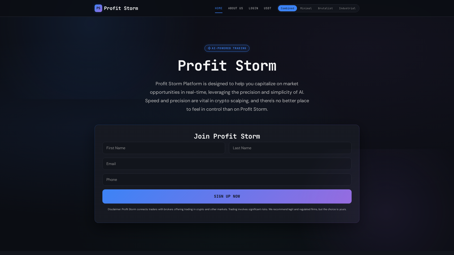 Screenshot of profitstorm.online