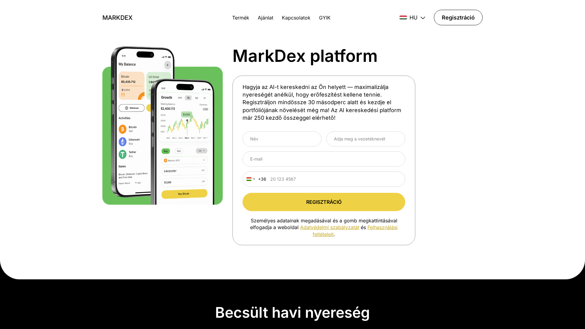 Screenshot of markdex-hu.com