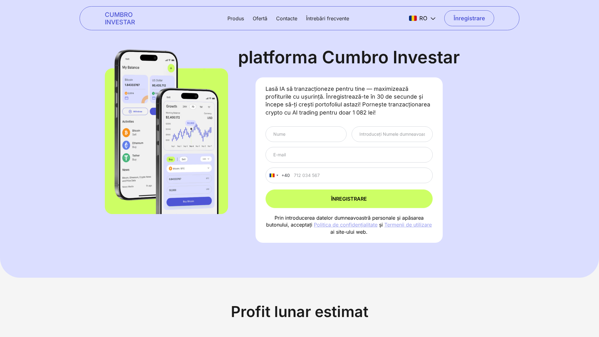 Screenshot of cumbro-investar.com