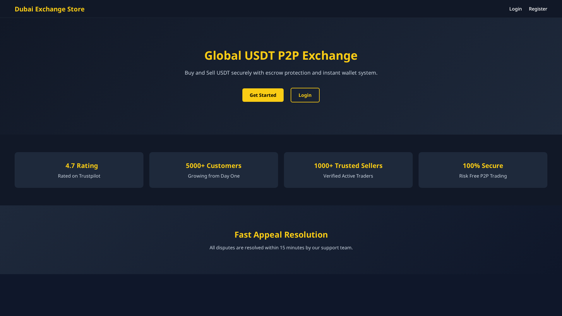 Screenshot of dubaiexchange.store