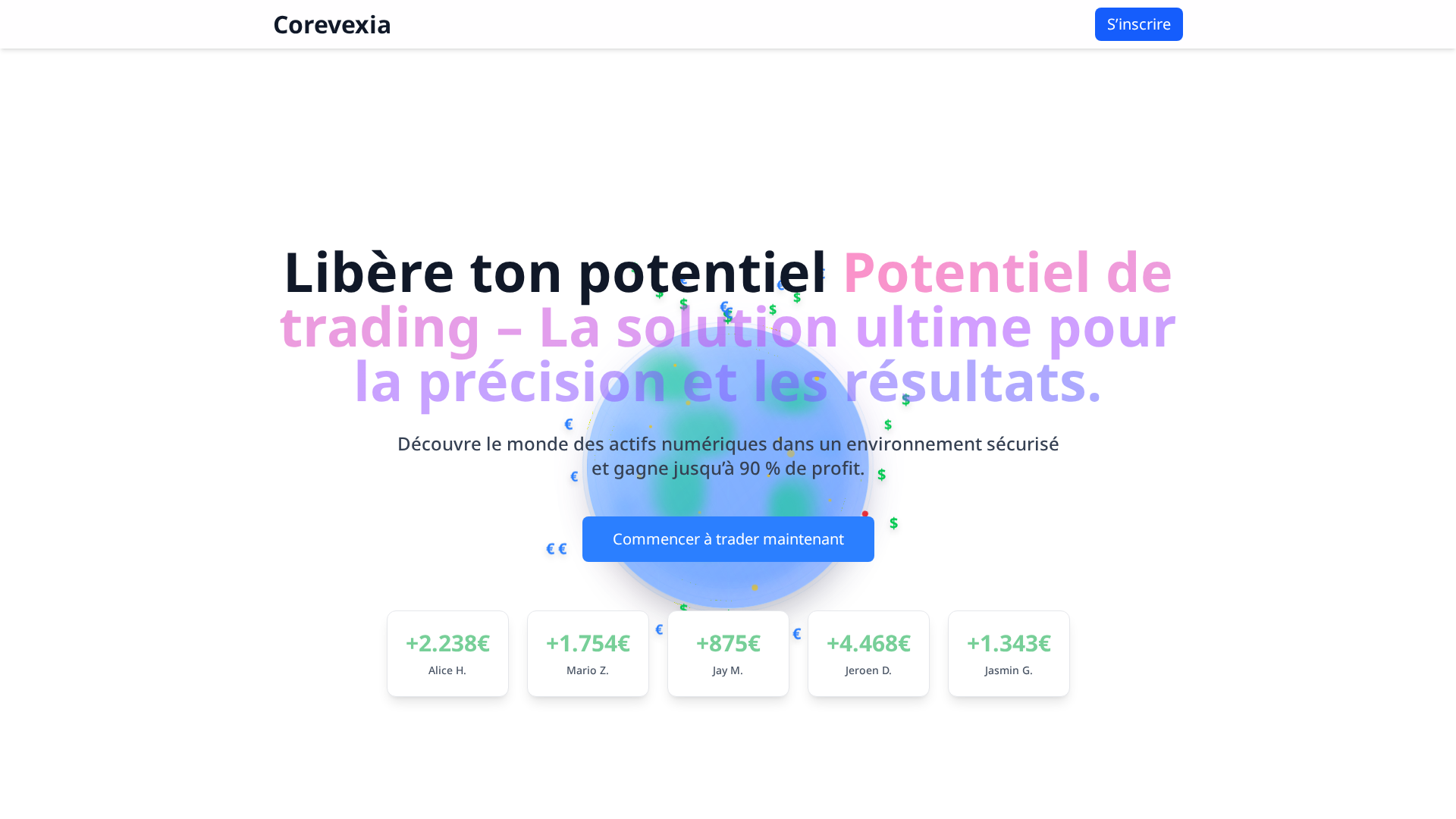 Screenshot of corevexia.org