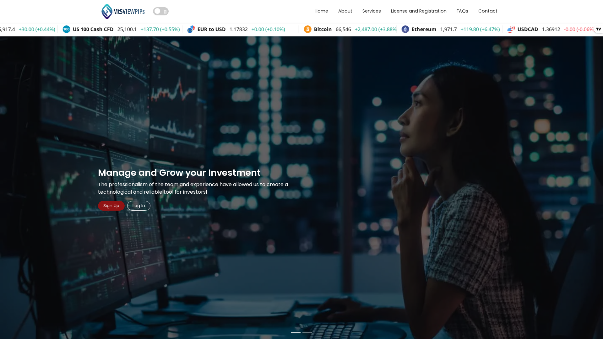 Screenshot of mt5viewpips.com