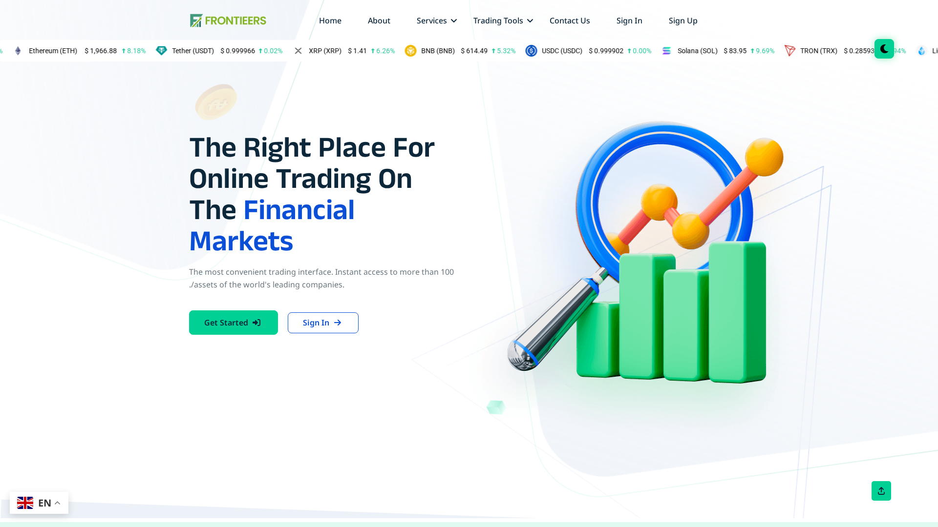 Screenshot of frontiieers.com