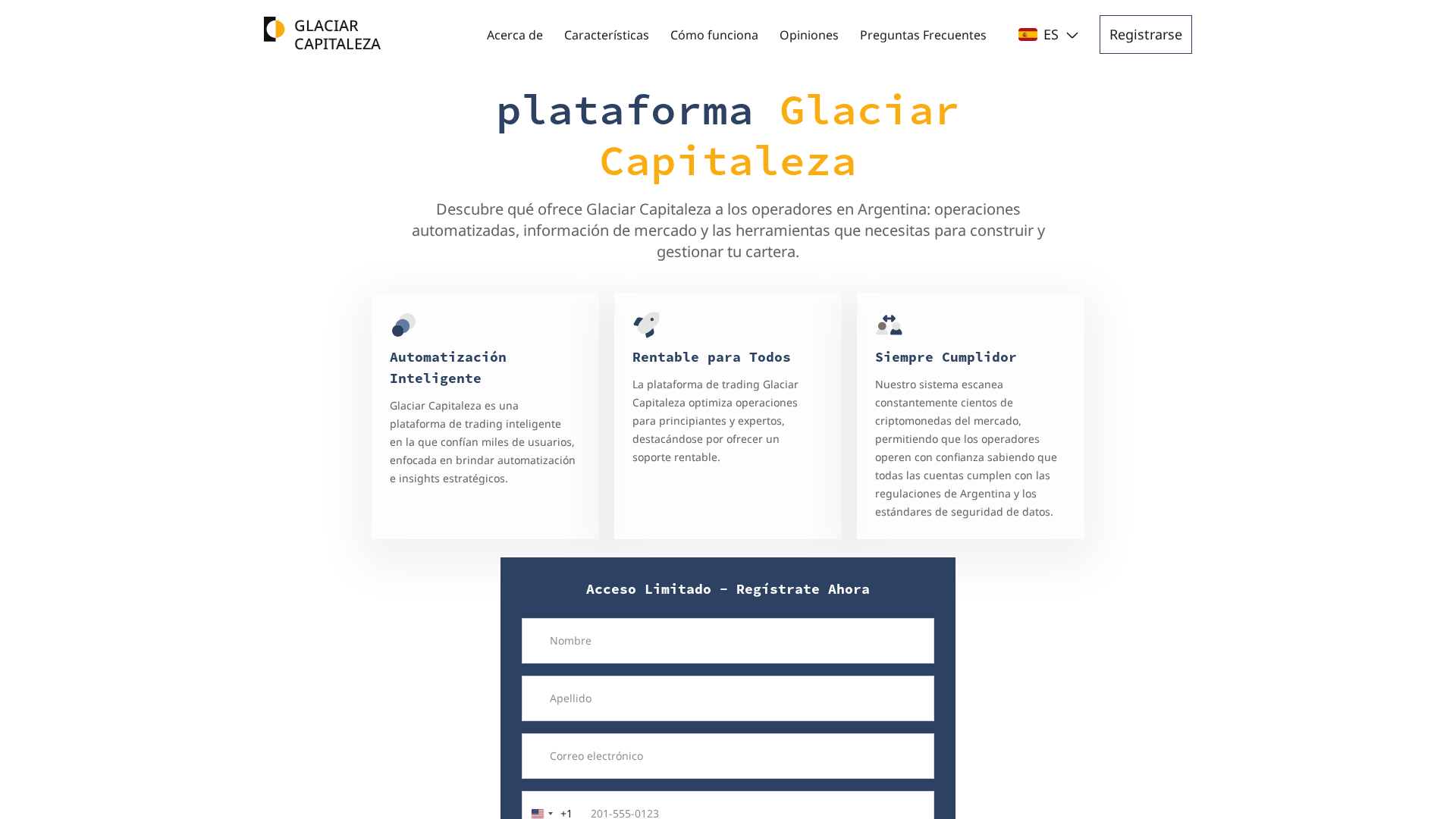 Screenshot of glaciar-capiteza.com