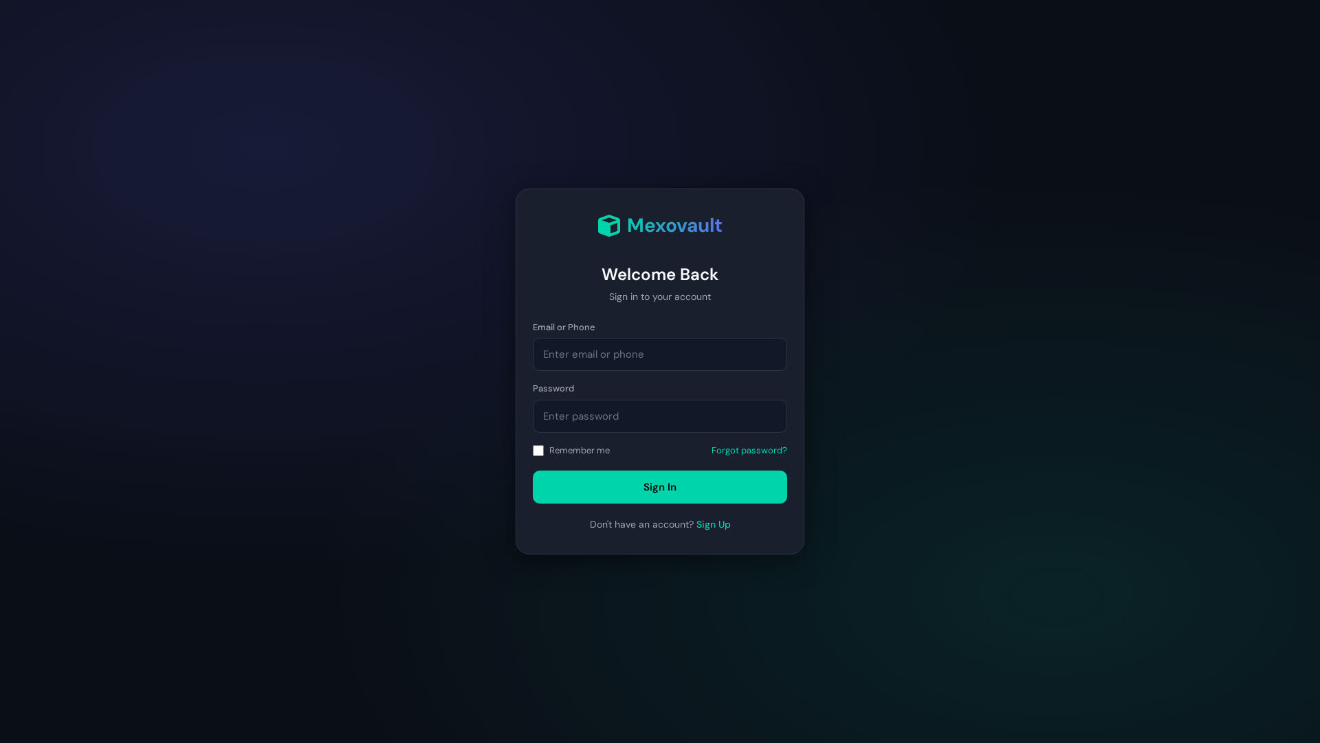 Screenshot of mexovault.com
