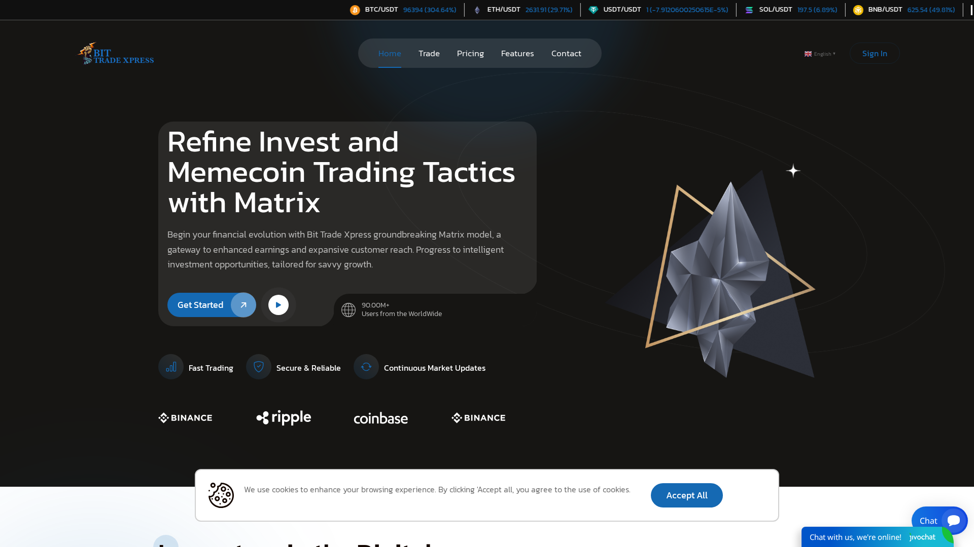 Screenshot of bittradexpress.icu