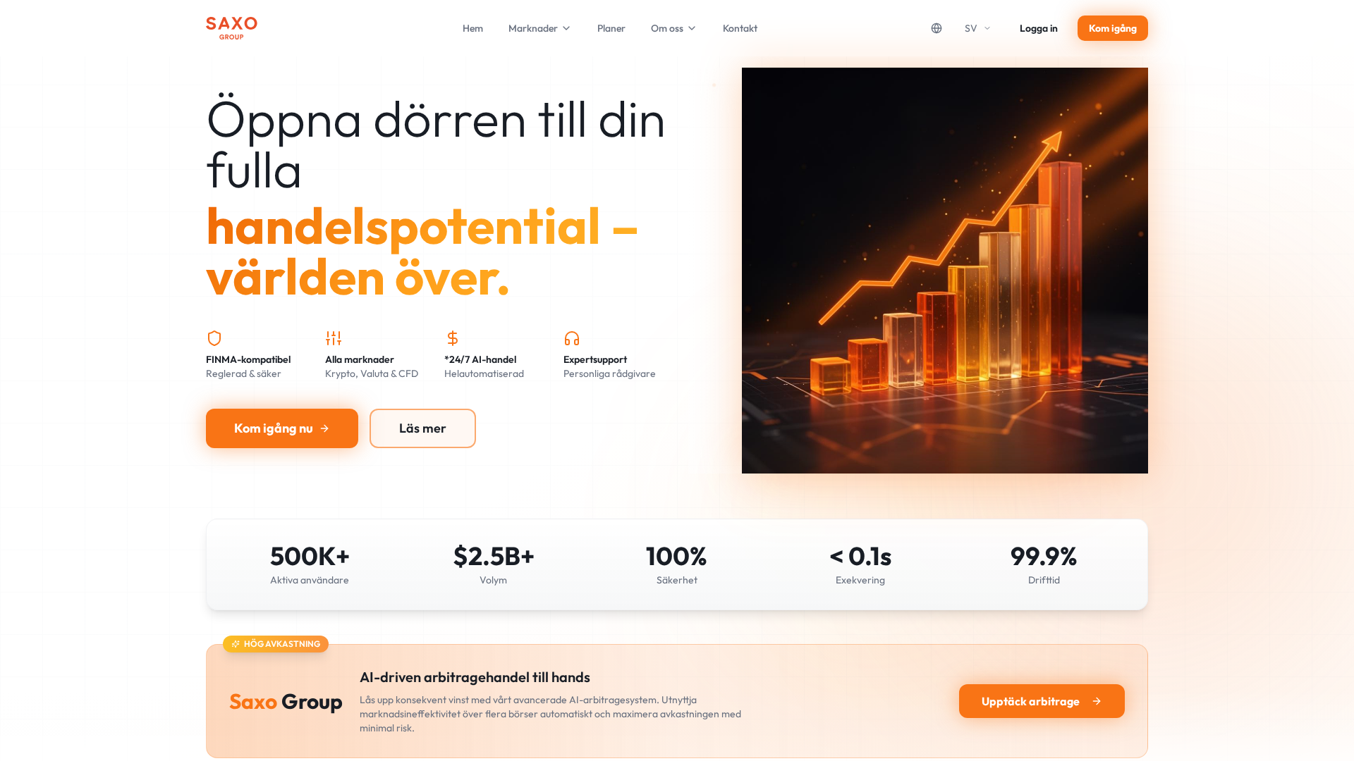 Screenshot of saxogroup.se