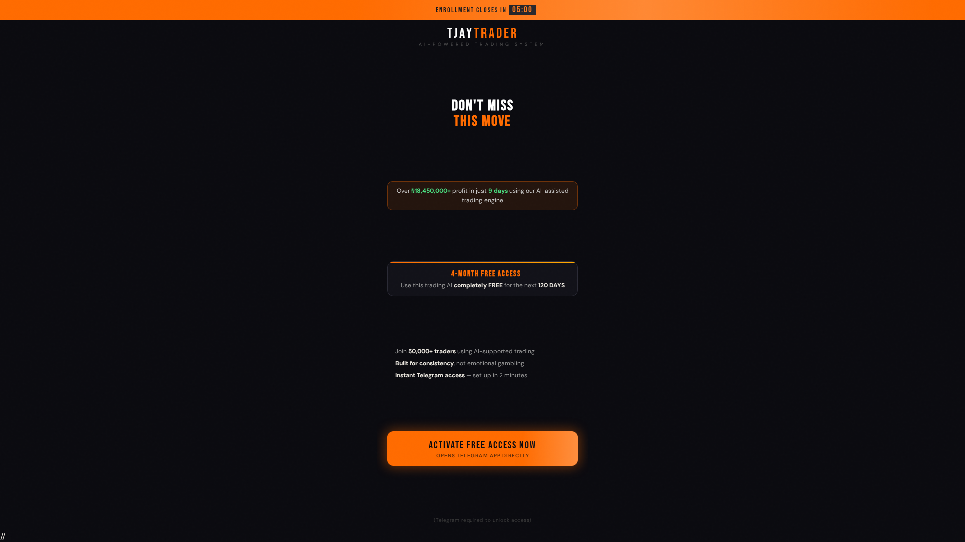 Screenshot of tjaytrader.com