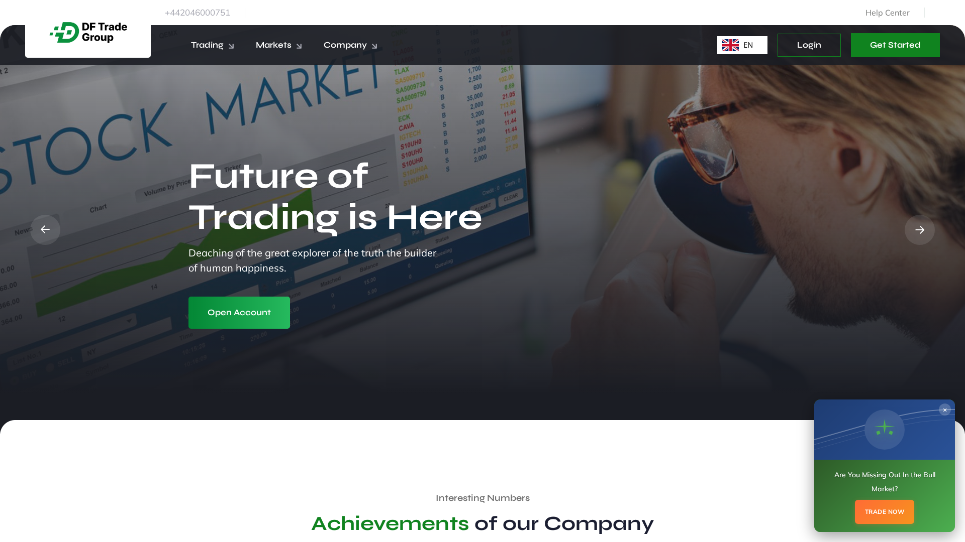 Screenshot of dftradegroup.cc