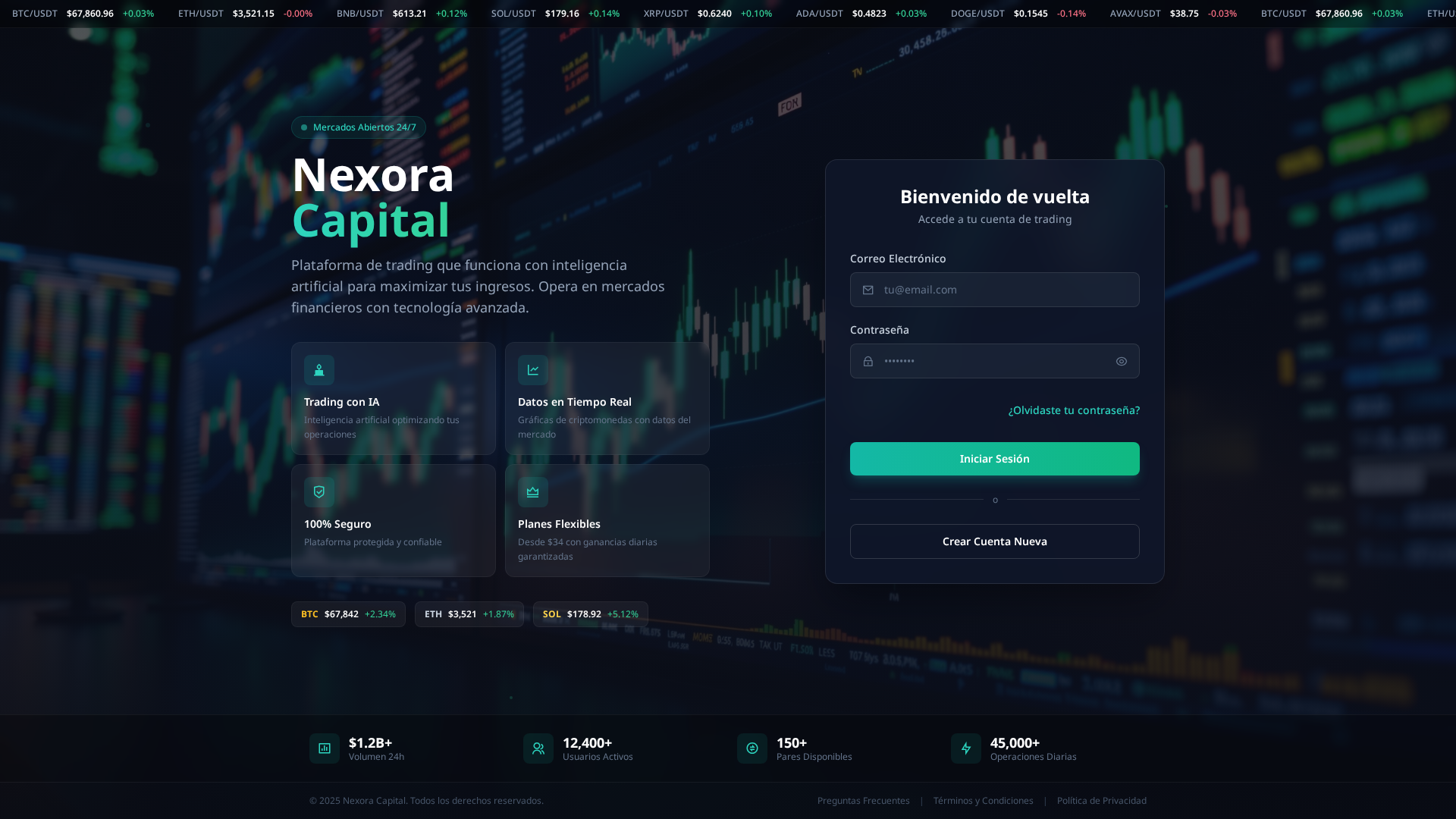 Screenshot of capitalnexora.com