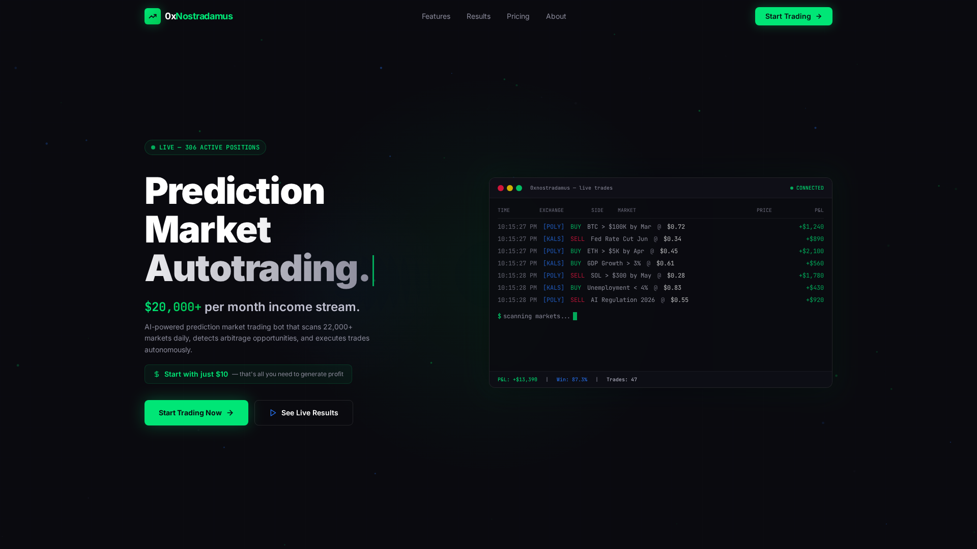 Screenshot of 0xnos.ai