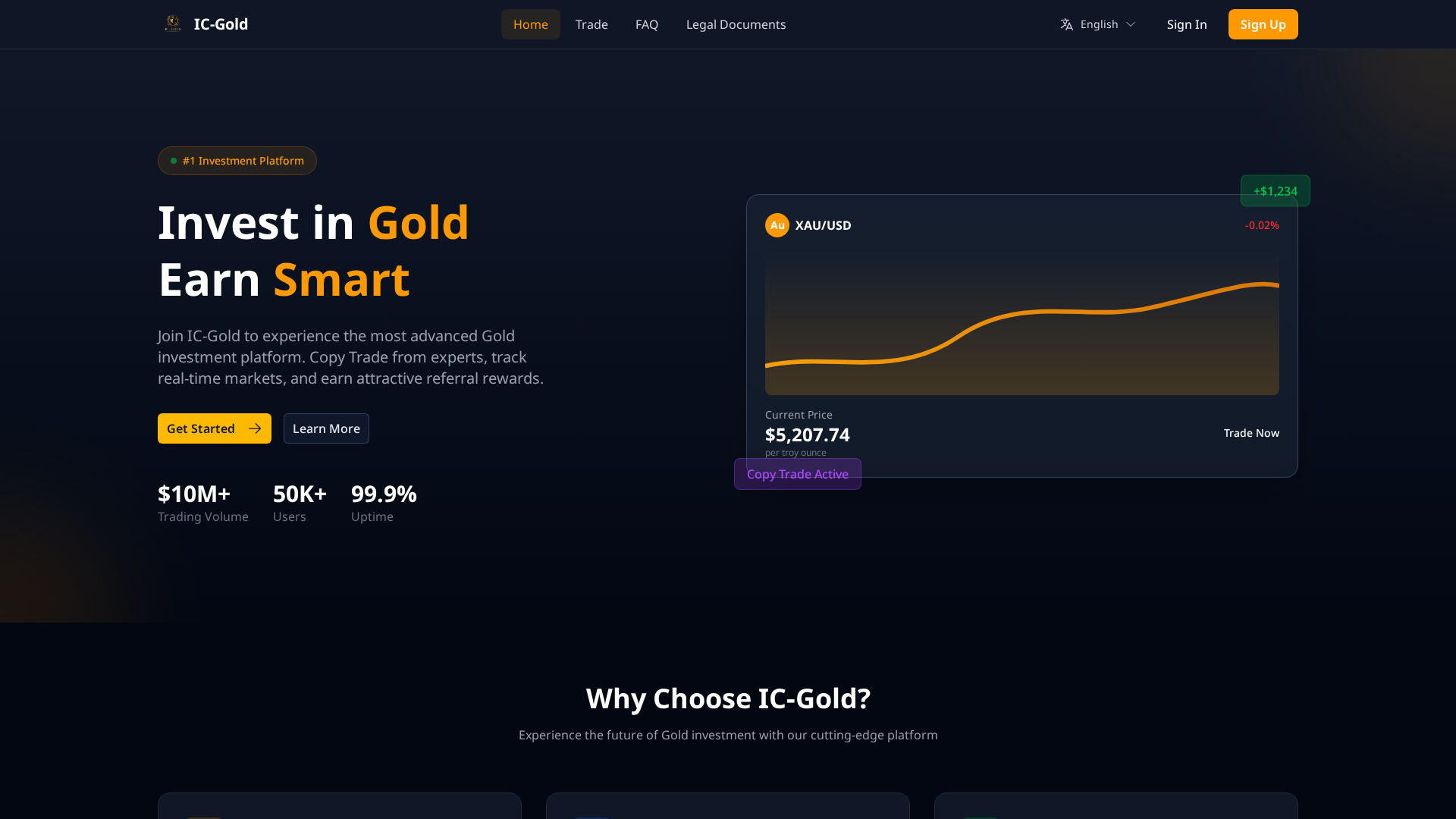 Screenshot of icgold-global.com