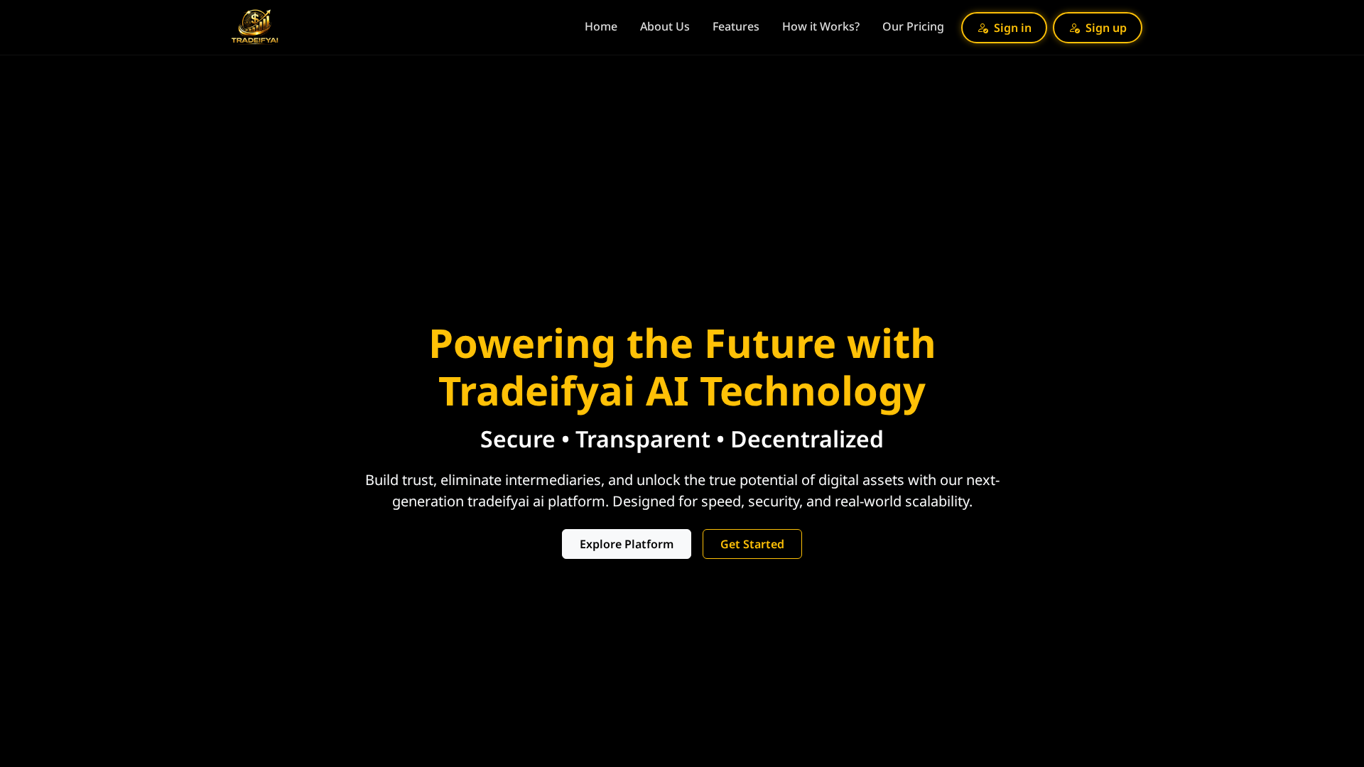 Screenshot of tradeifyai.io