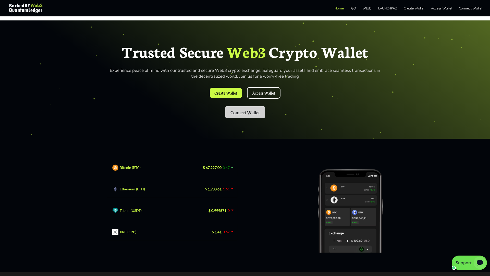 Screenshot of backedupweb3quantumledger.com