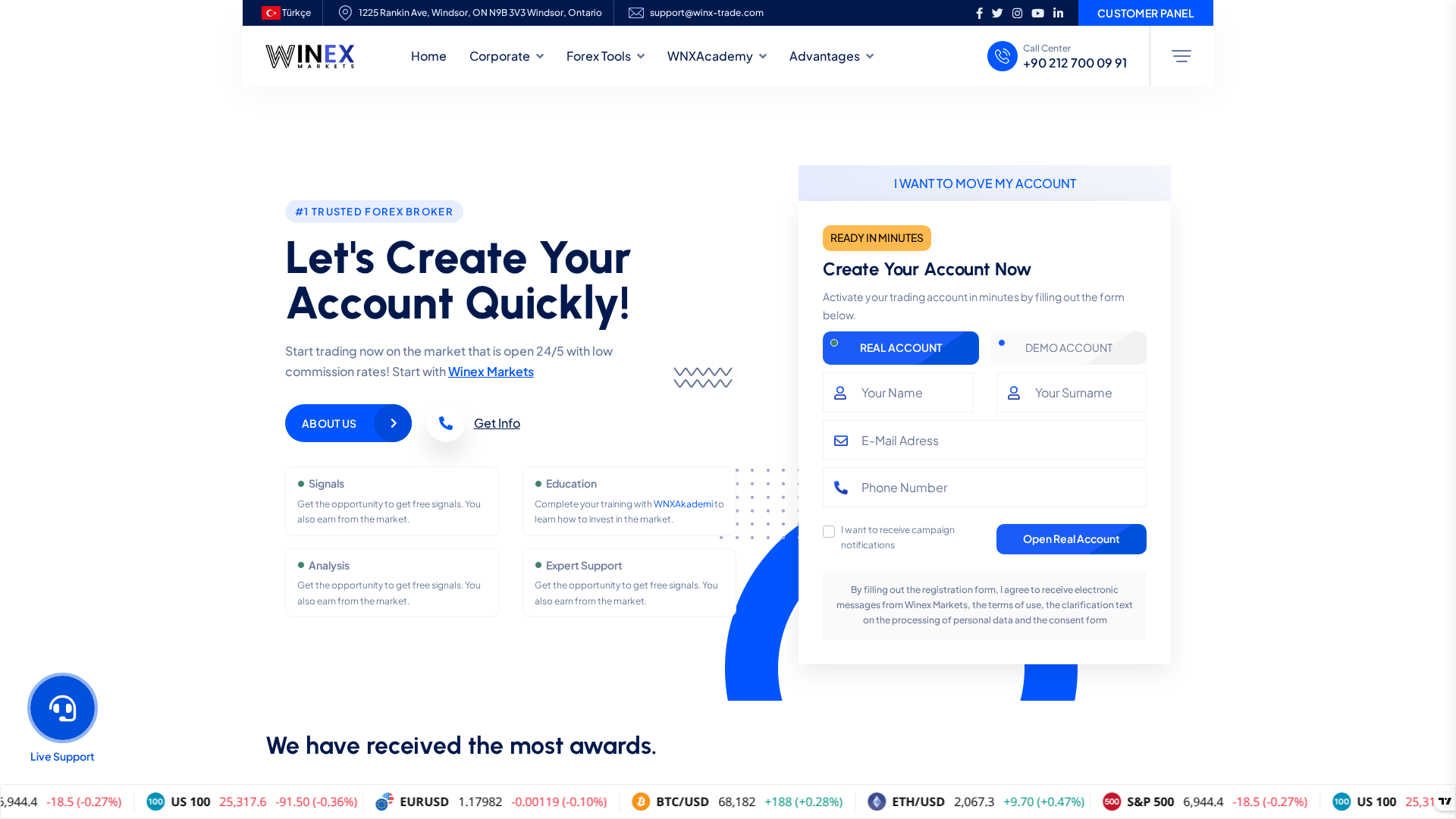 Screenshot of winexglobal11.com
