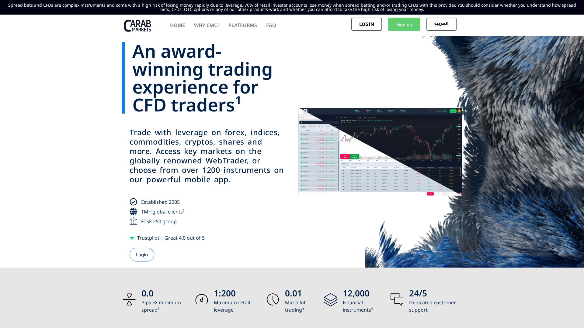 Screenshot of cmcarab.com