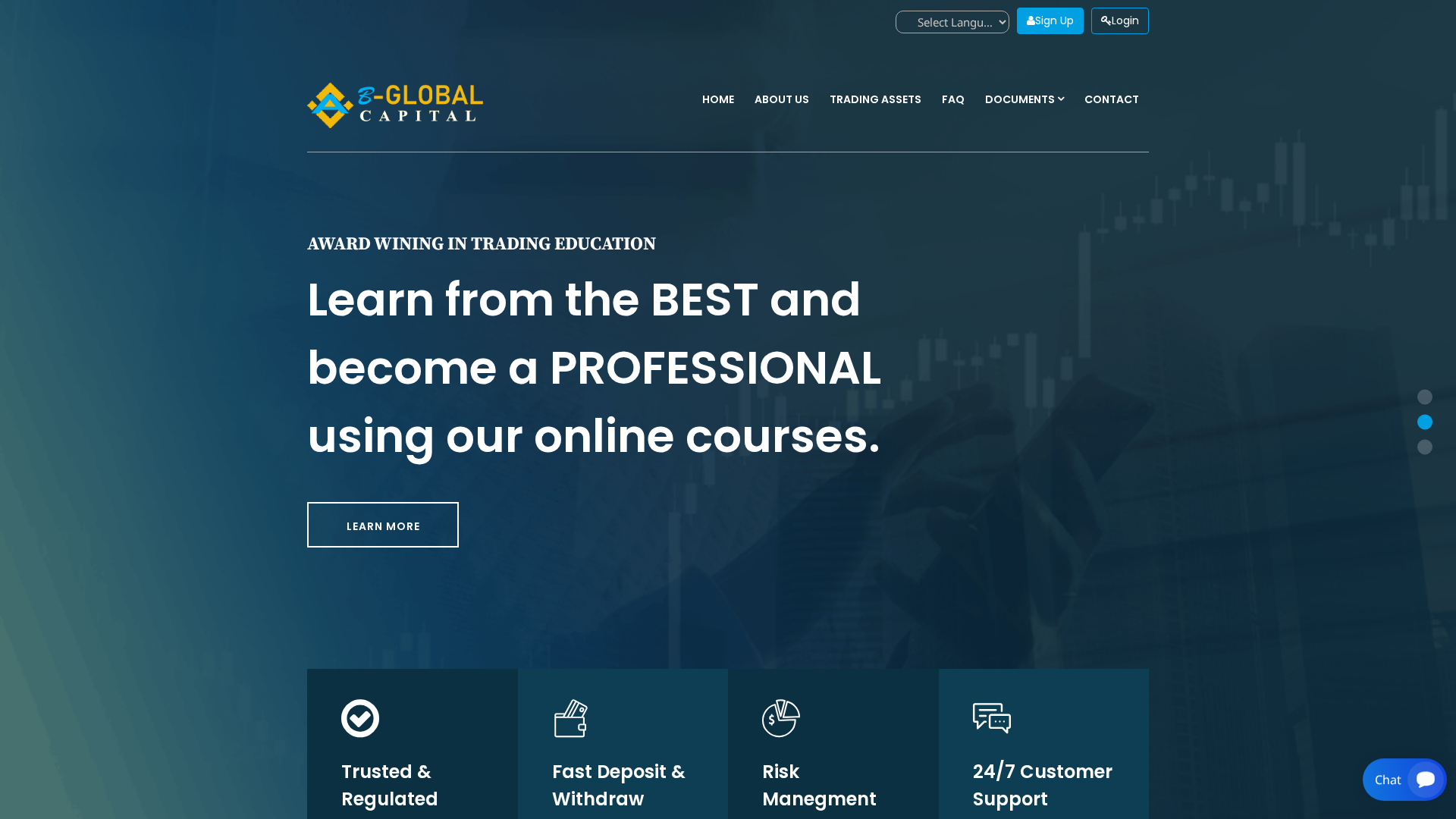 Screenshot of b-global-capitals.com