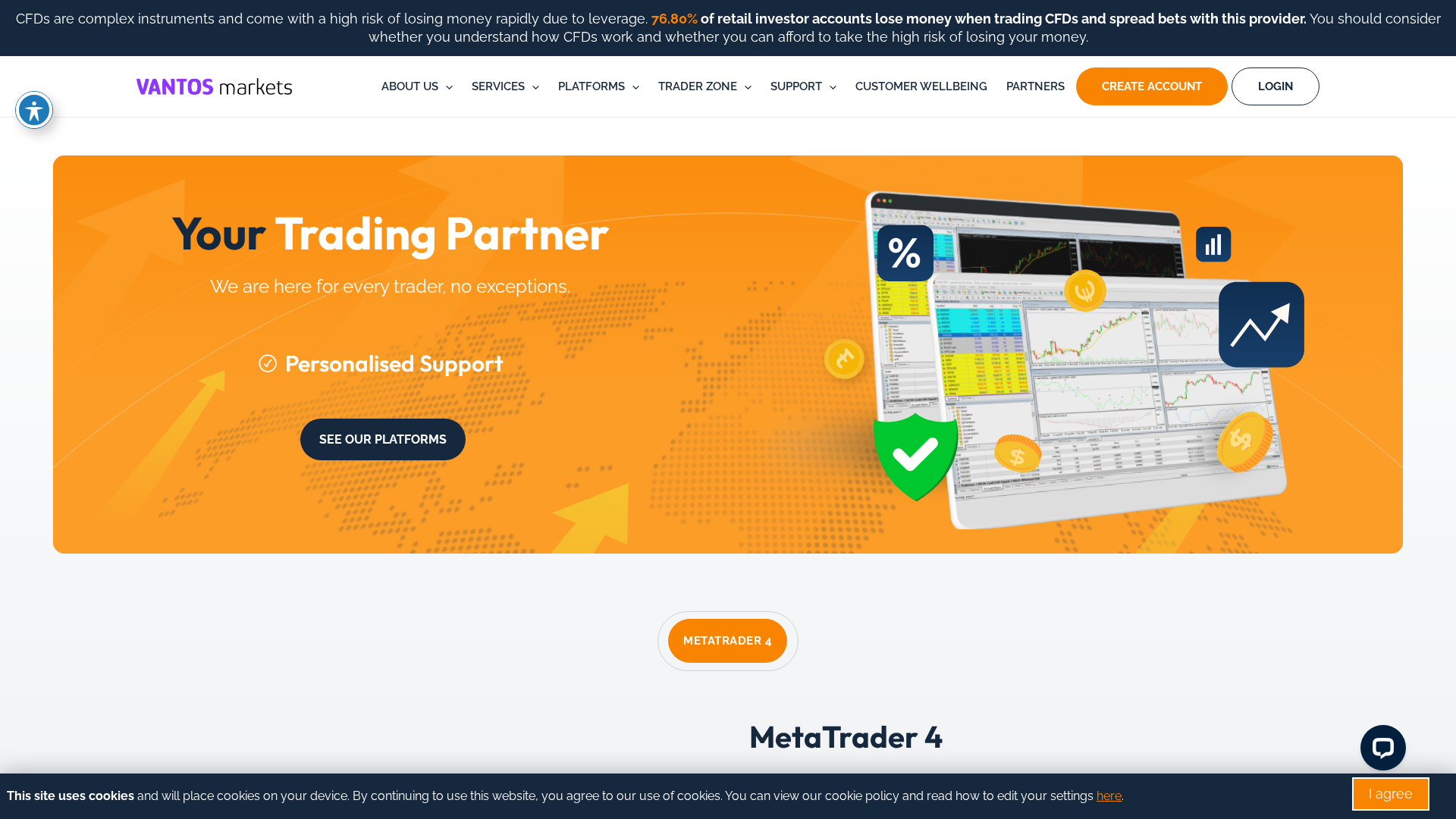 Screenshot of vantosmarkets.co.uk