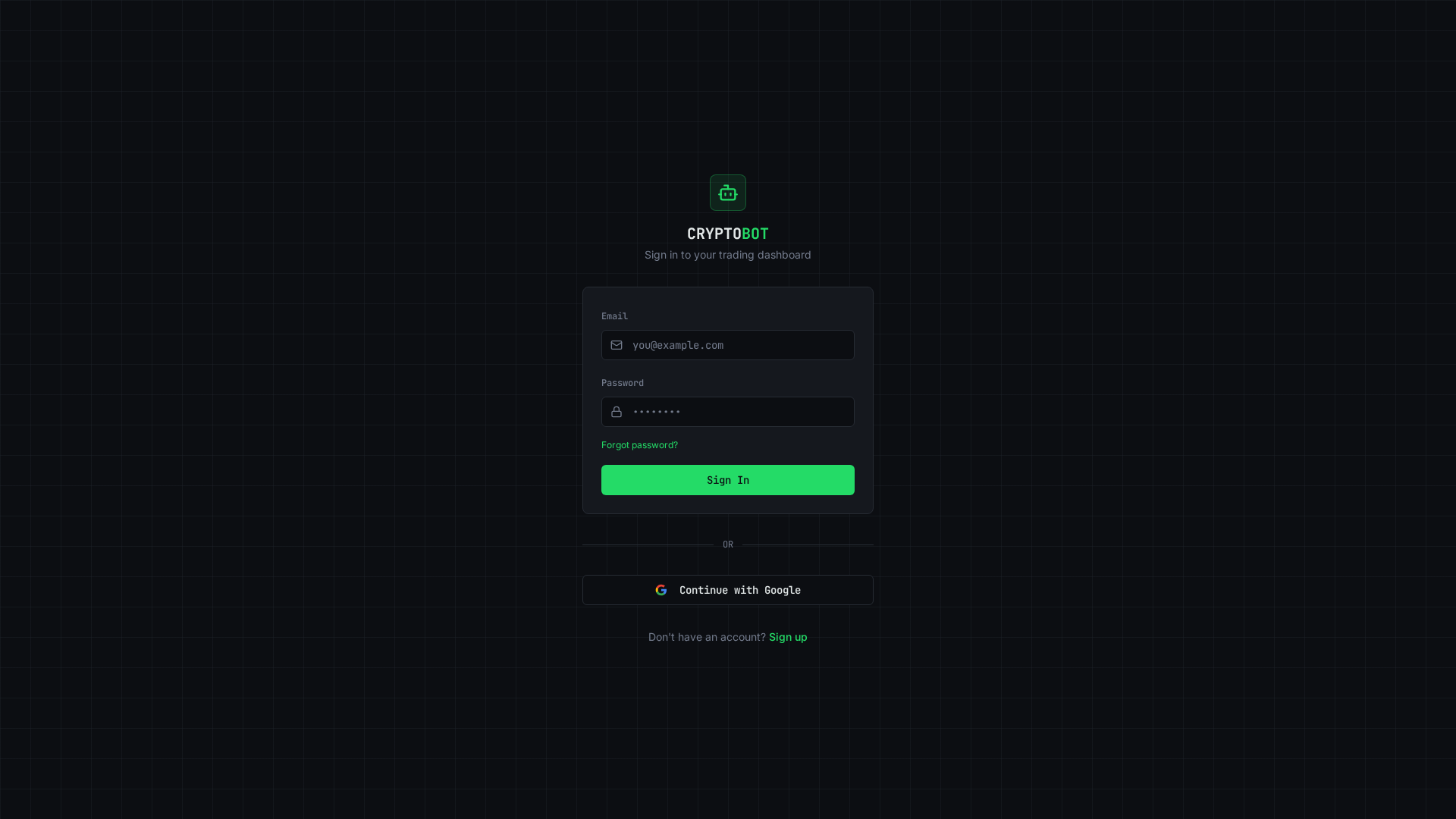 Screenshot of cryptobot.blog