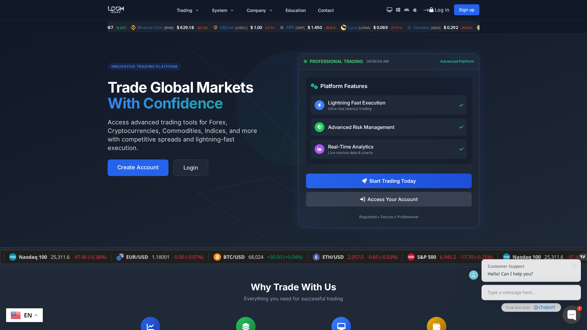 Screenshot of loomindex.com