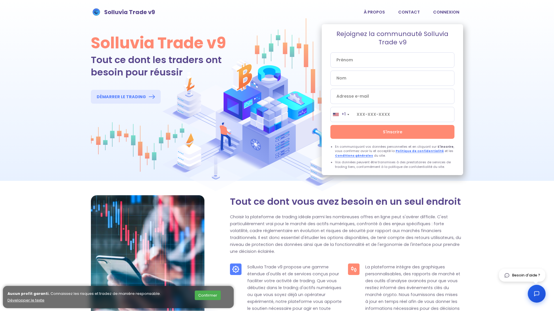 Screenshot of solluviatradev9ai.com