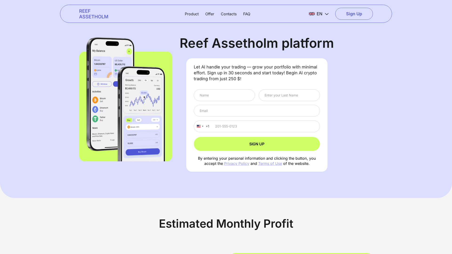 Screenshot of reefassetholm.com