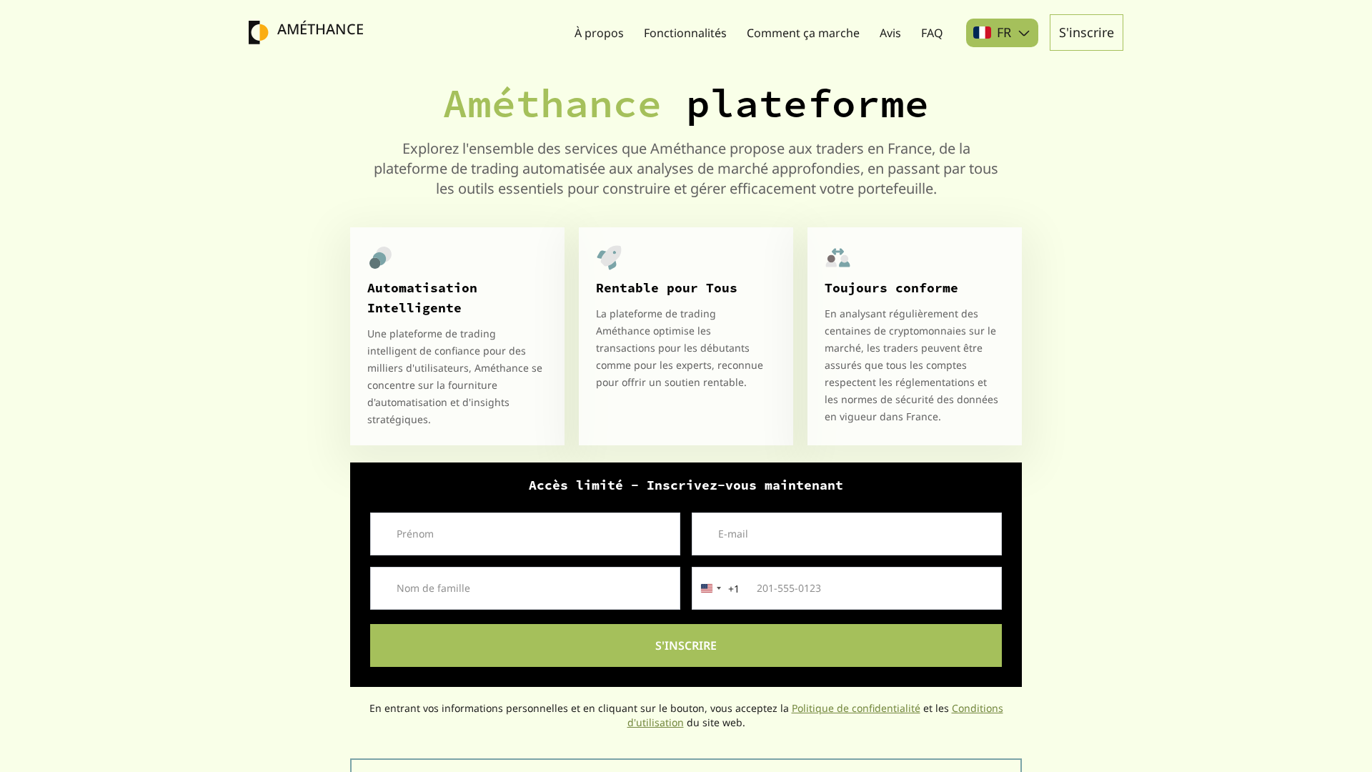 Screenshot of amethance.com