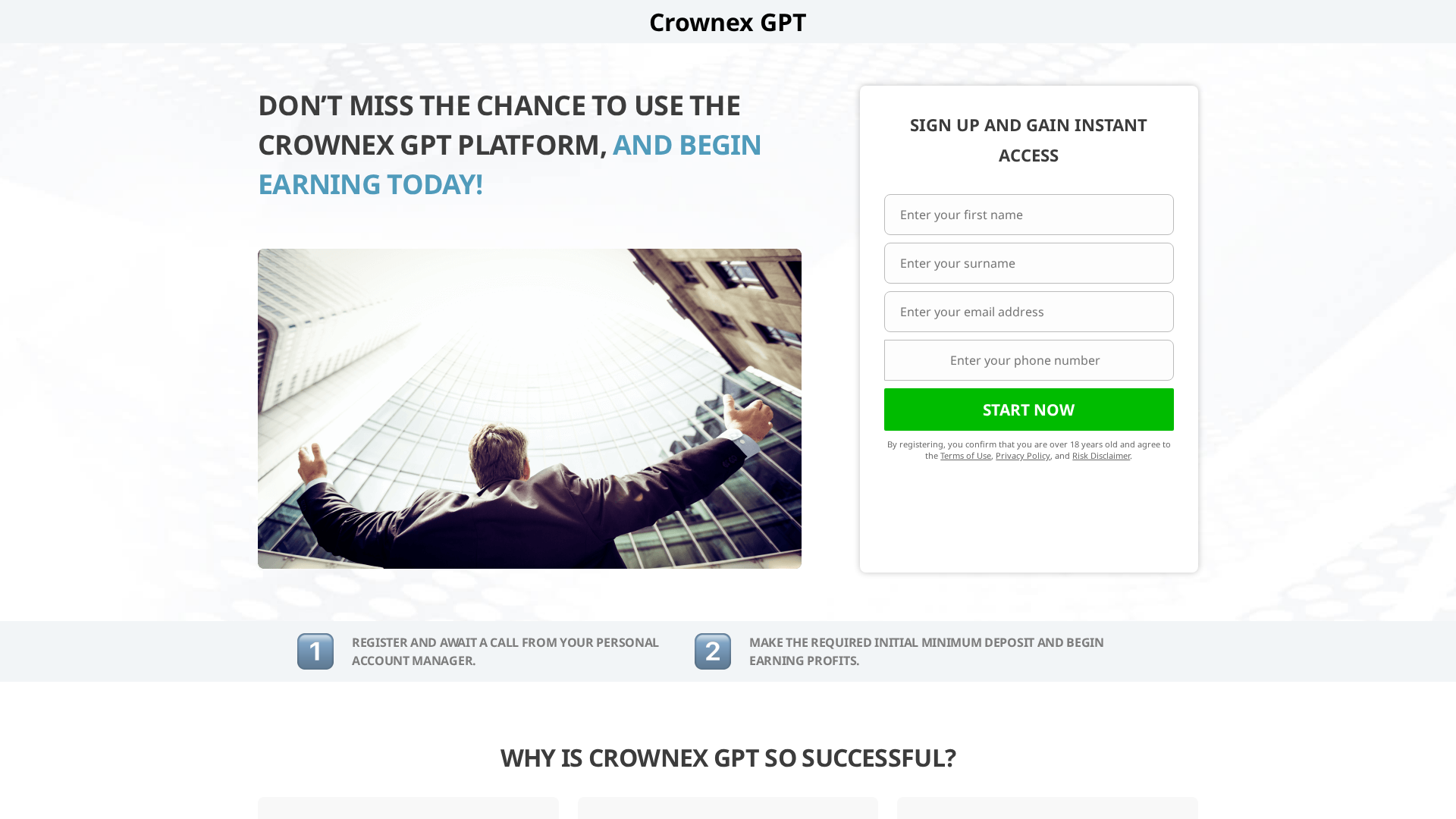 Screenshot of crownex-gpt.com