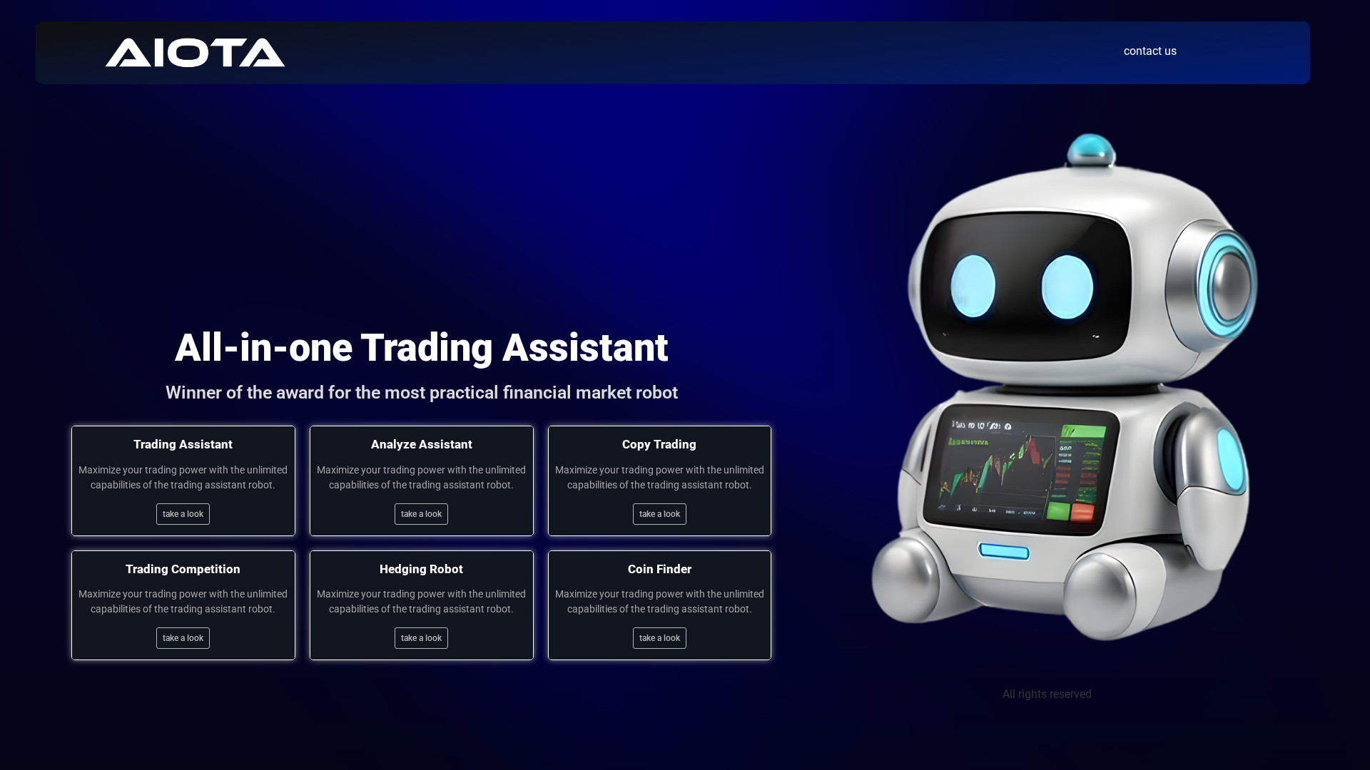 Screenshot of aiota.trade