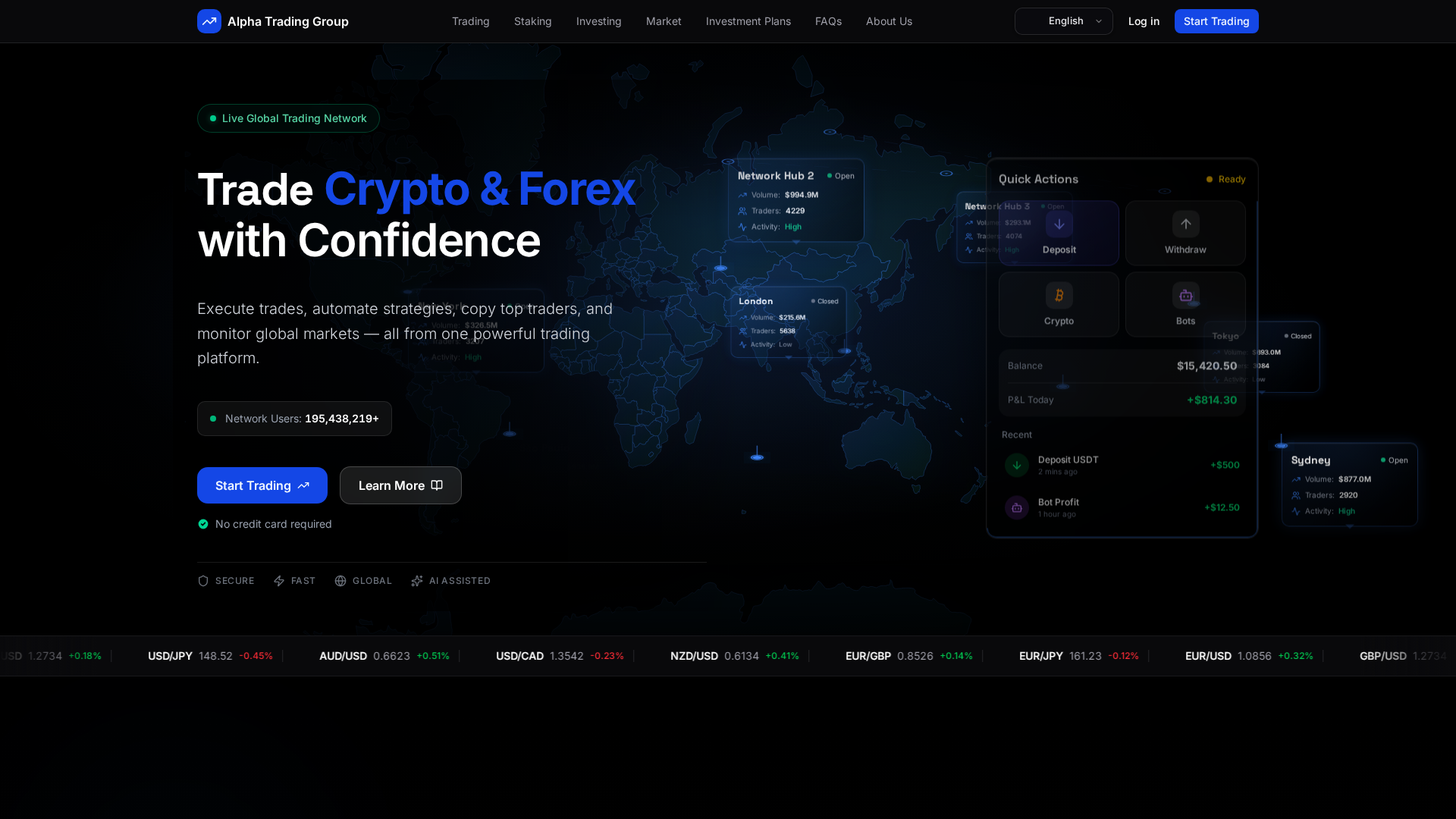 Screenshot of alphatradinggroup.today