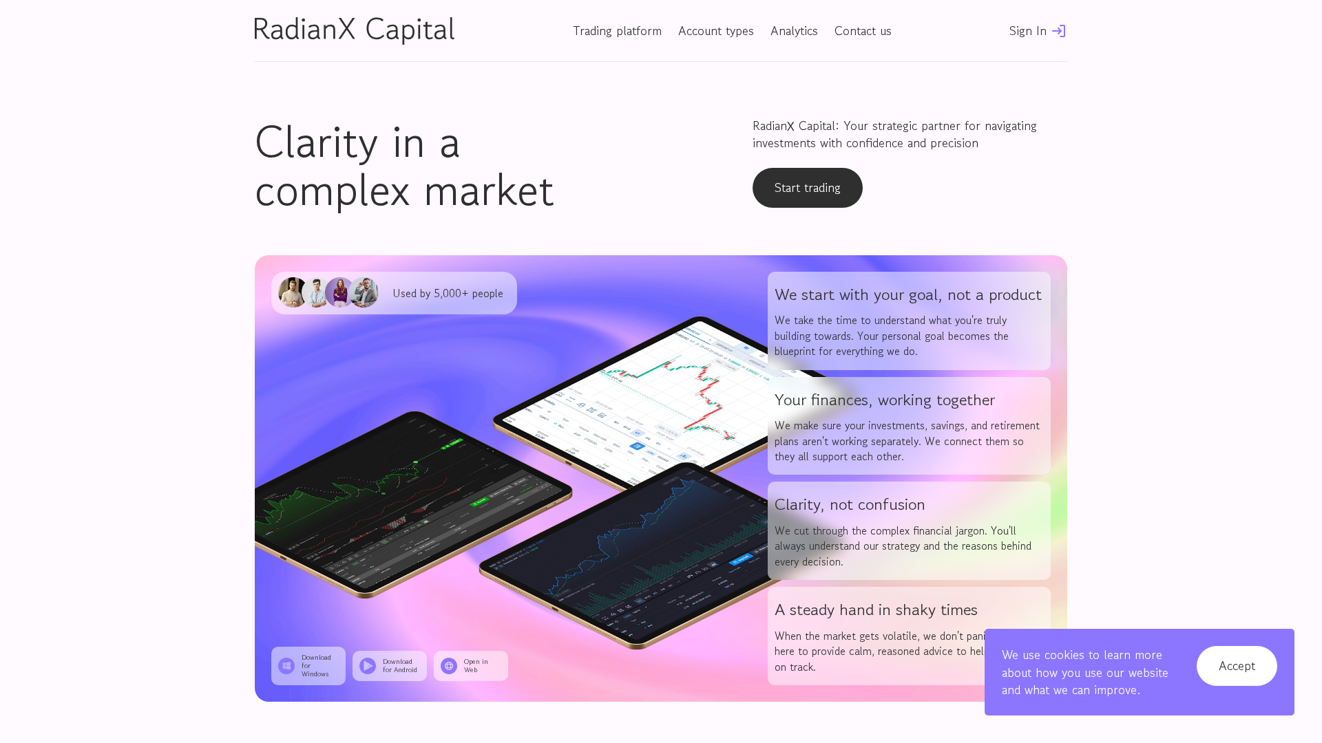 Screenshot of radianx-capital.com
