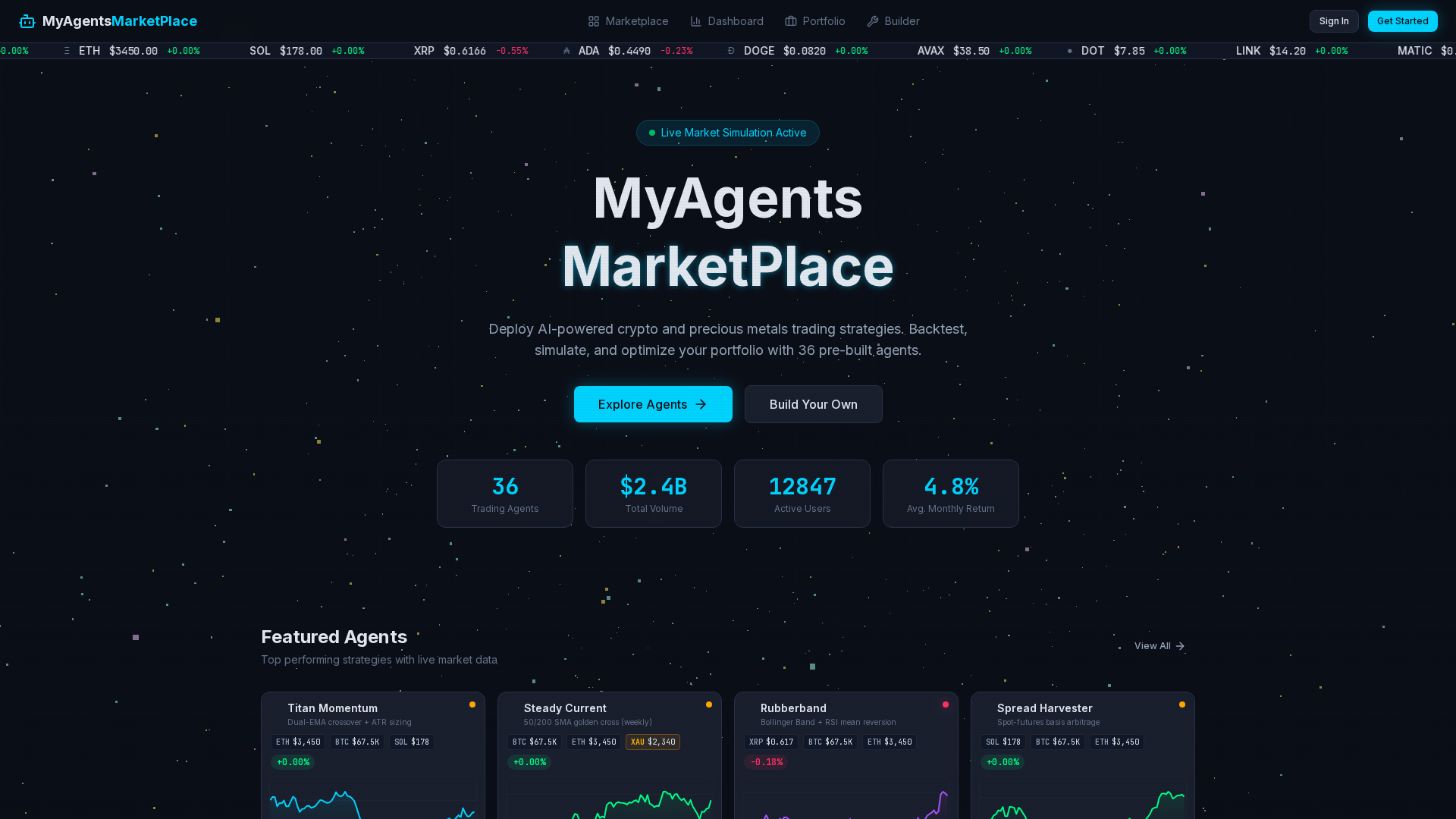 Screenshot of myagentsmarketplace.com