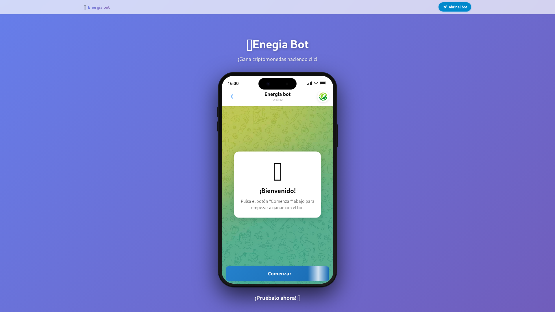 Screenshot of energiabots.pro