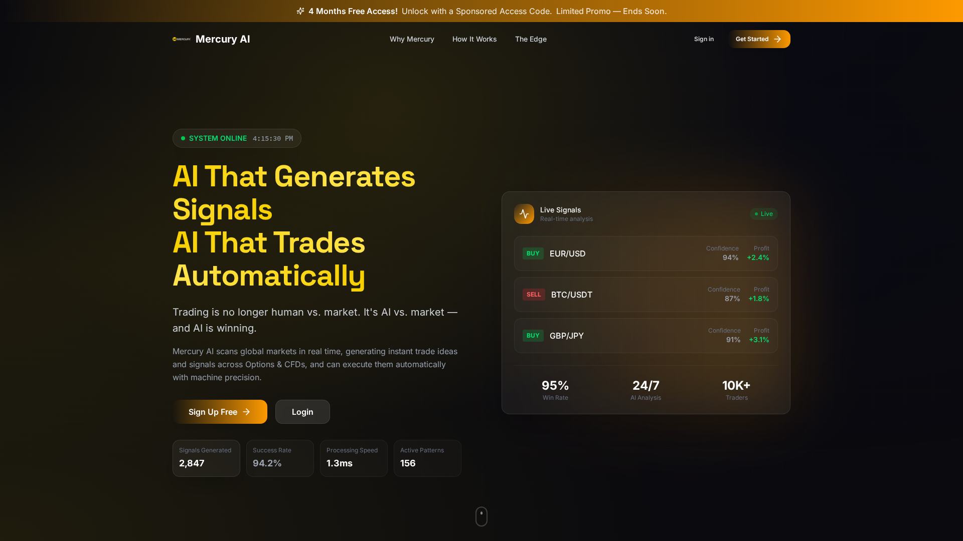 Screenshot of vectortraderai.com