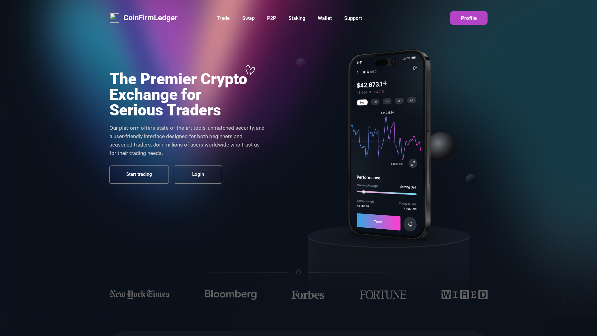 Screenshot of coinfirmledger.com